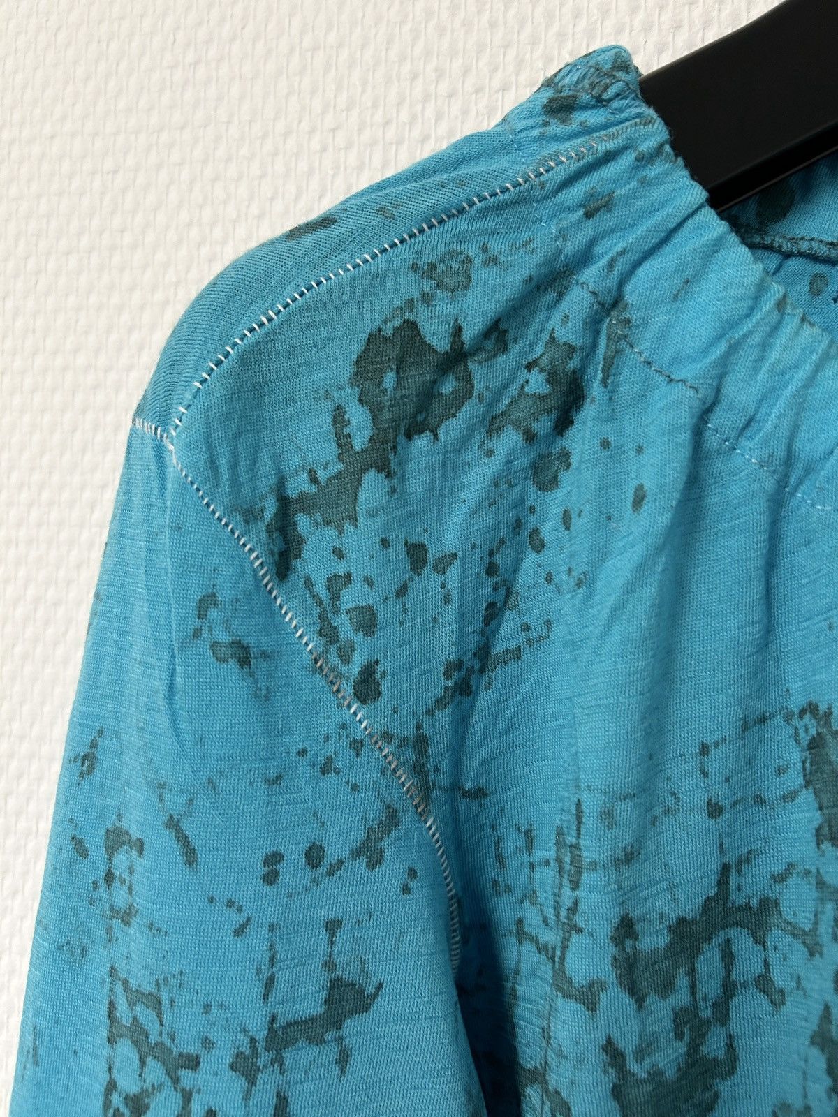 Maison Margiela FW2004 Turquoise Scar Stitch Croc Print Knit Long Sleeve Size US S / EU 44-46 / 1 - 5 Thumbnail
