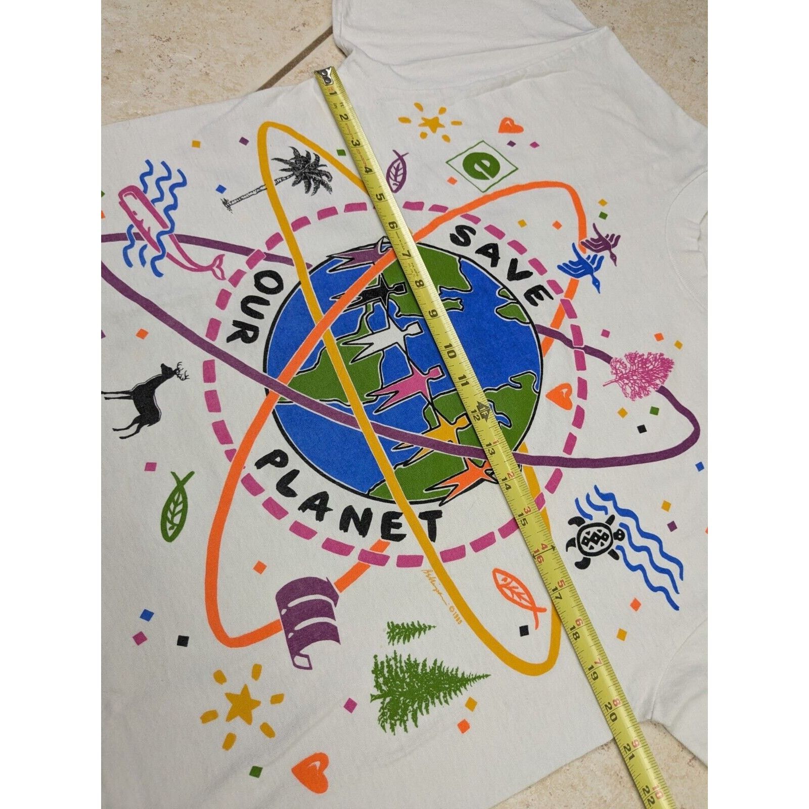 Other Vtg 1989 Save Our Planet Shirt Environmentalist Green Size US L / EU 52-54 / 3 - 4 Thumbnail