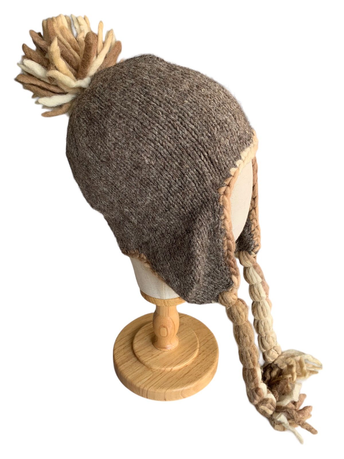 Japanese Brand × Kapital × Vintage Grace Knitted Earflap Wool Beanie Hats Size ONE SIZE - 4 Thumbnail