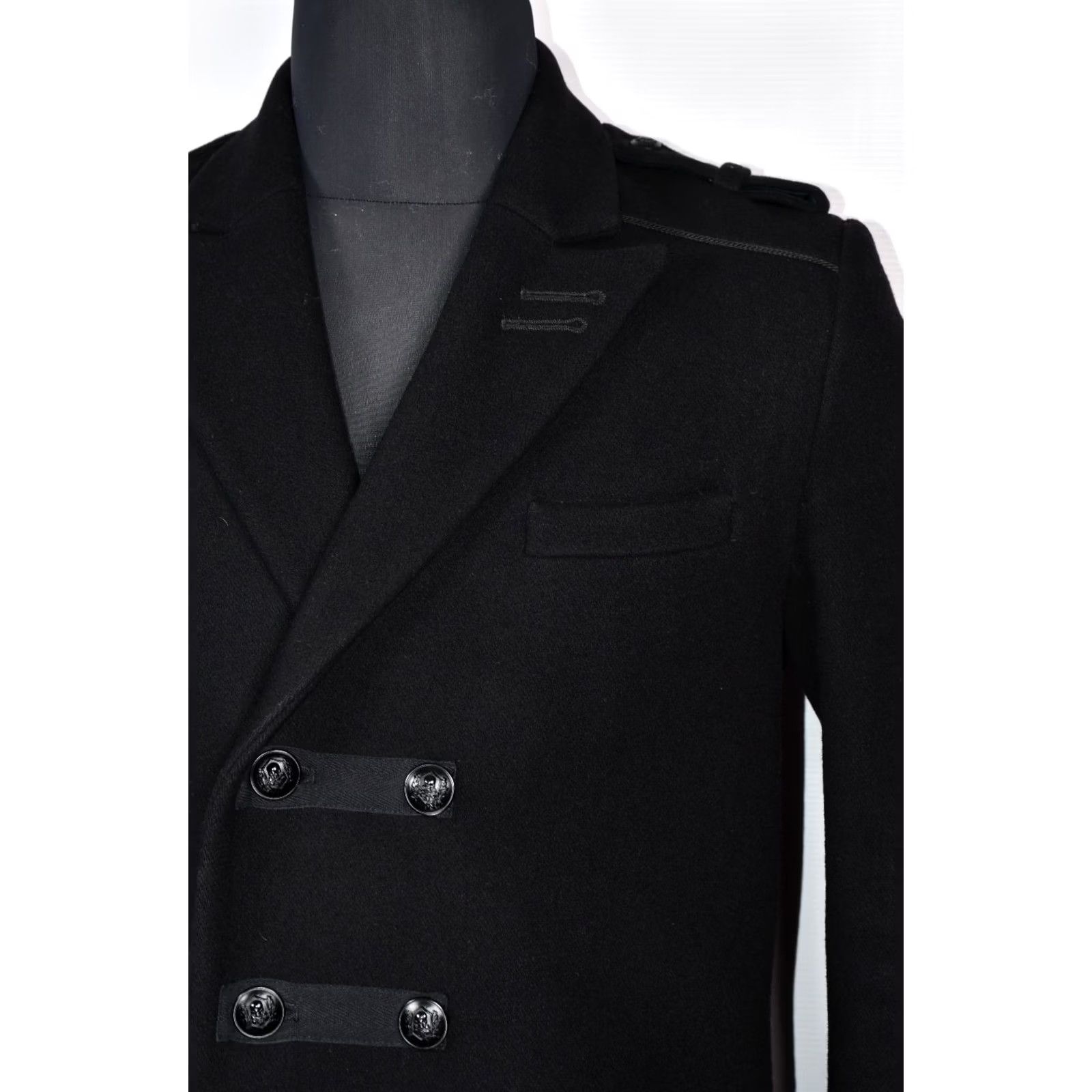 The Kooples The Kooples Coat Mens M Wool Black Overcoat Classic Size M Button Coat Winter Vintage: No Size US M / EU 48-50 / 2 - 4 Thumbnail