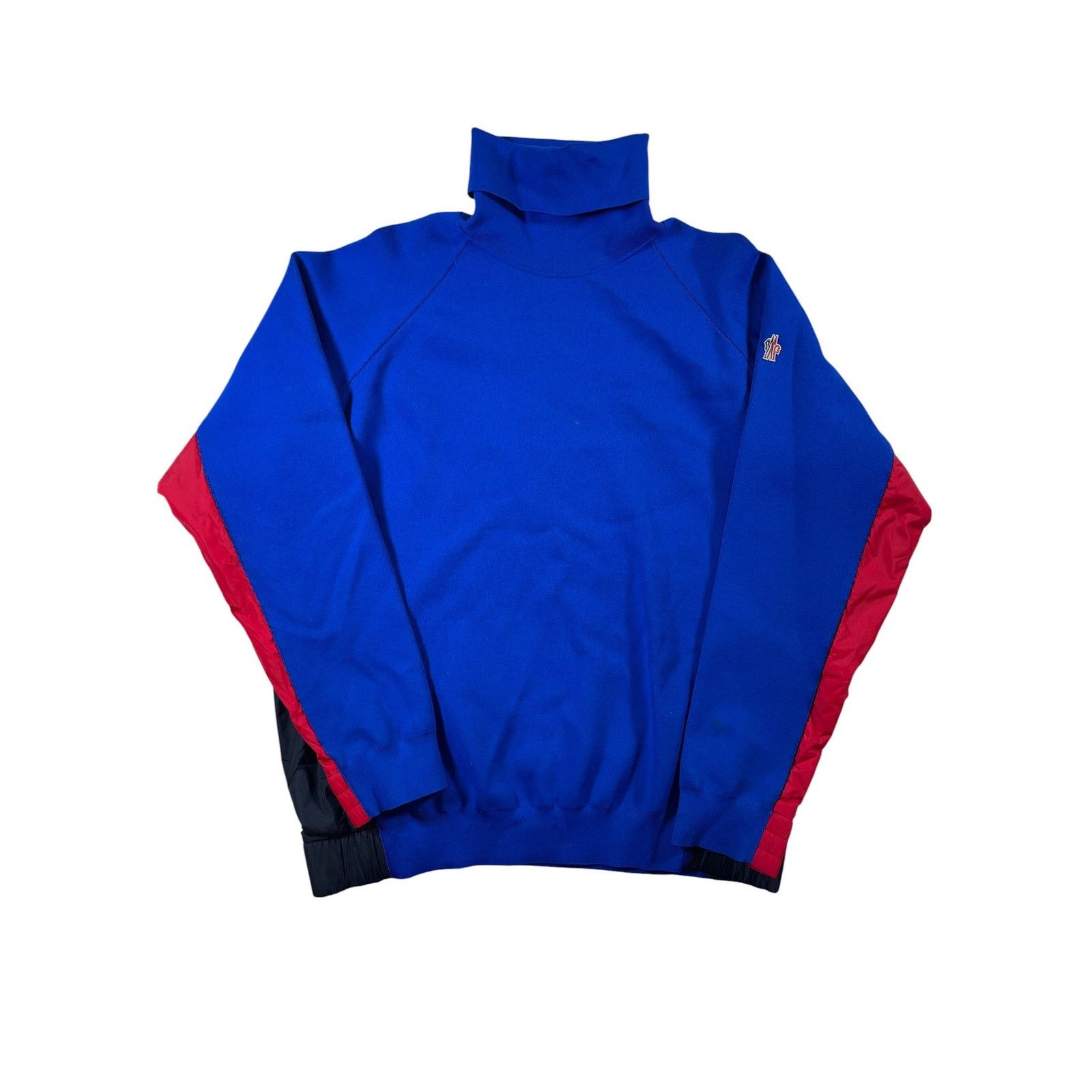 Moncler Moncler Blue & Red Maglione Tricot Sweater Size L / US 10 / IT 46 - 1 Thumbnail