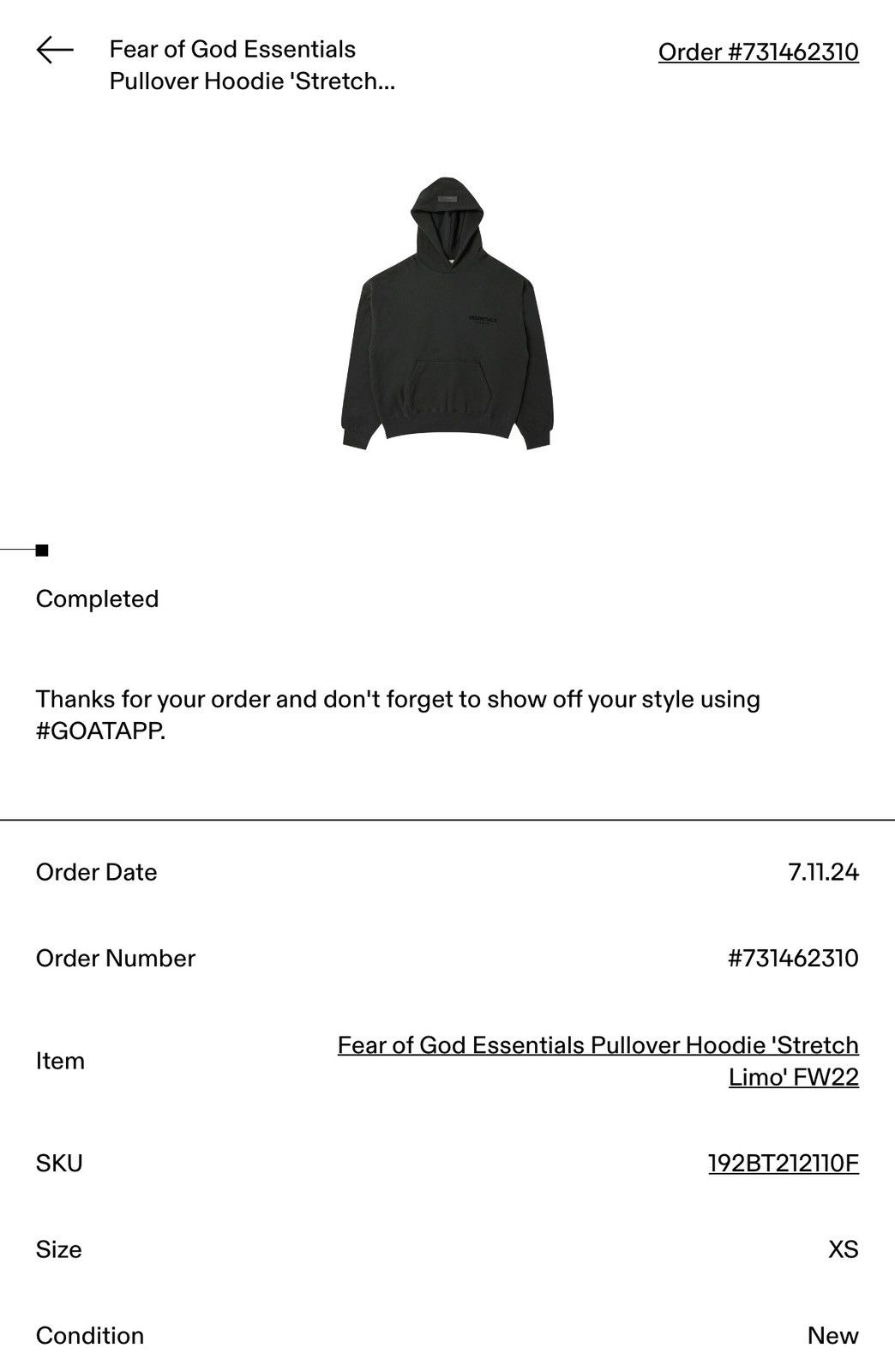 Essentials Fear of god Essentials hoodie Stretch Limo FW22 Size US XS / EU 42 / 0 - 8 Thumbnail