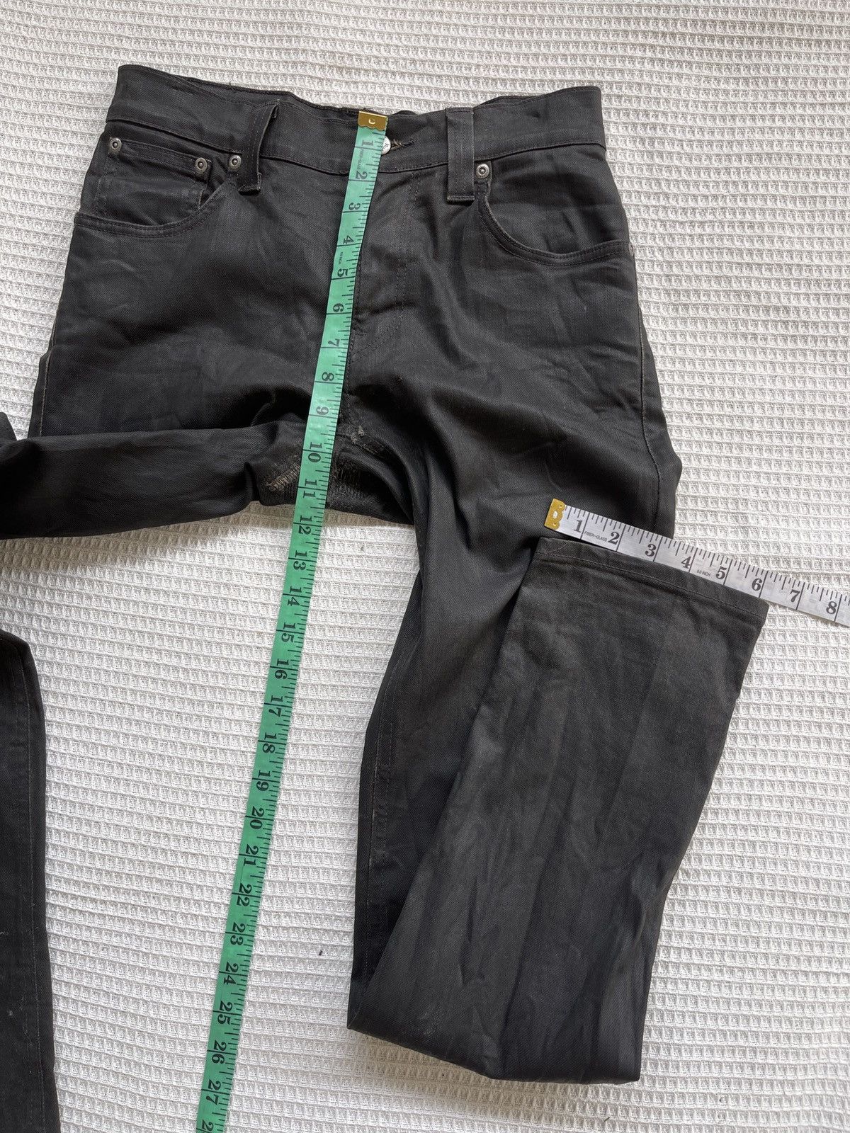 Jean Rare🔥Nudie Jeans Thin Finn Skinny Black Jeans Size US 29 - 21 Thumbnail