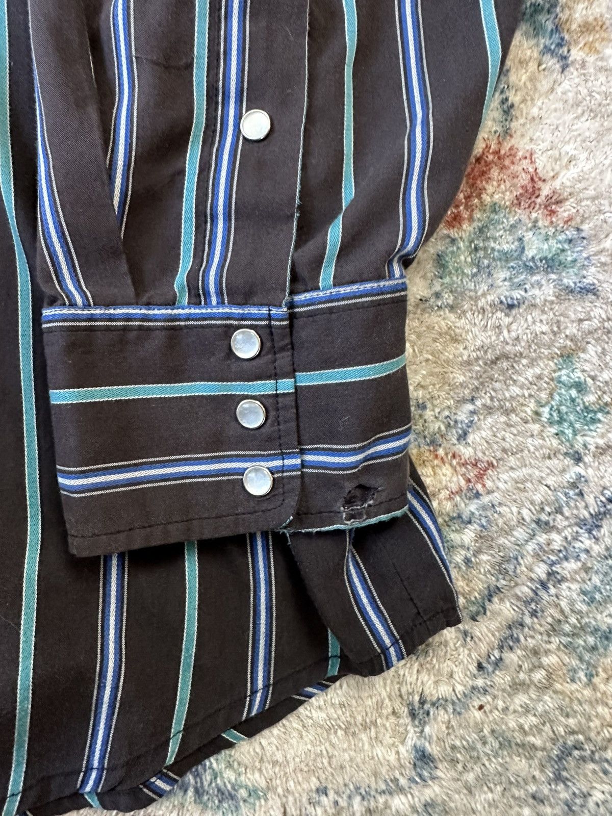 Vintage Vintage Ash Creek Trading Pin Striped Pearl Snap Shirt Size US XXL / EU 58 / 5 - 6 Thumbnail