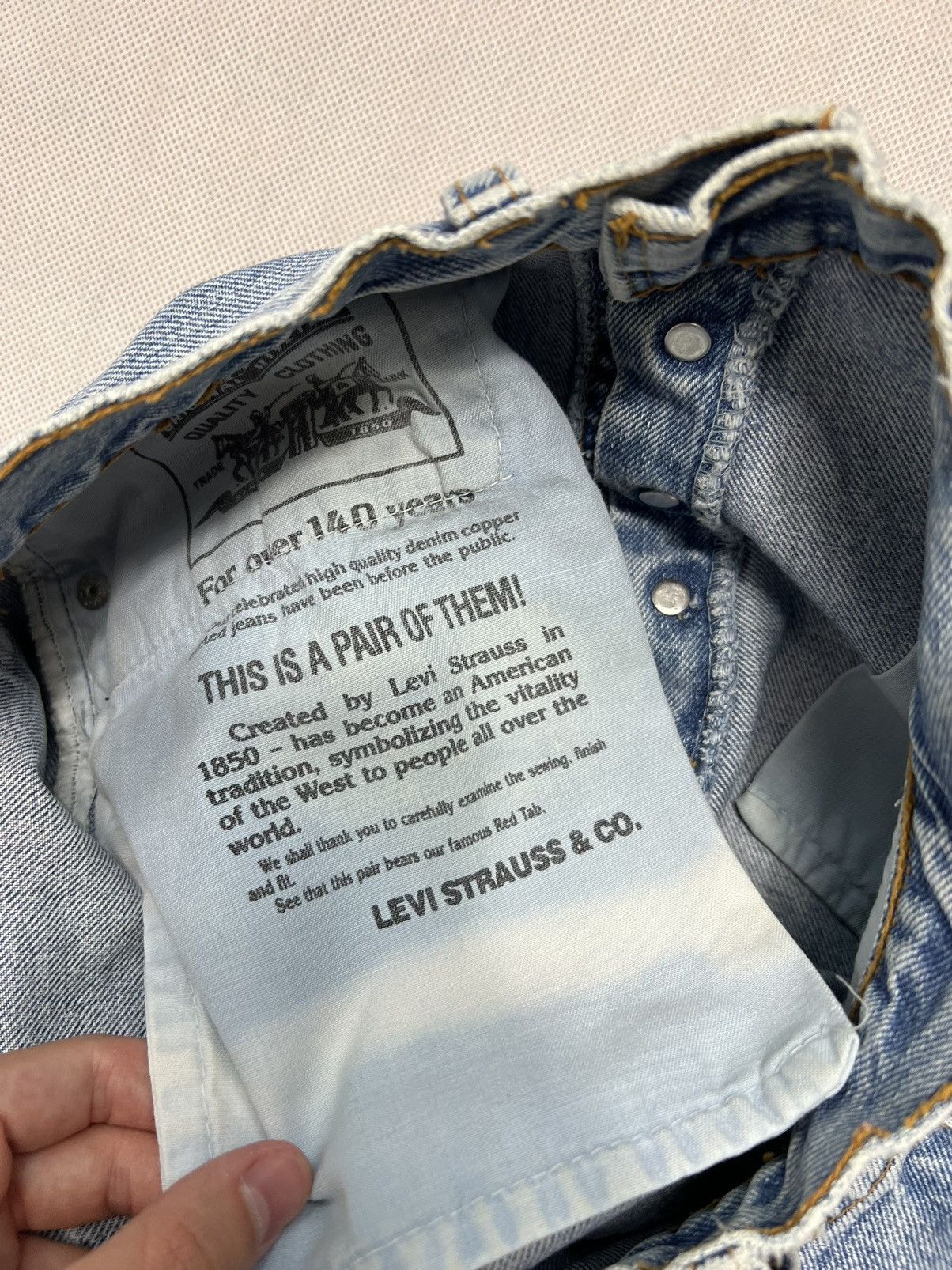 Levi's Pants Levi’s 501 baby blue jeans vintage Size US 32 / EU 48 - 5 Thumbnail
