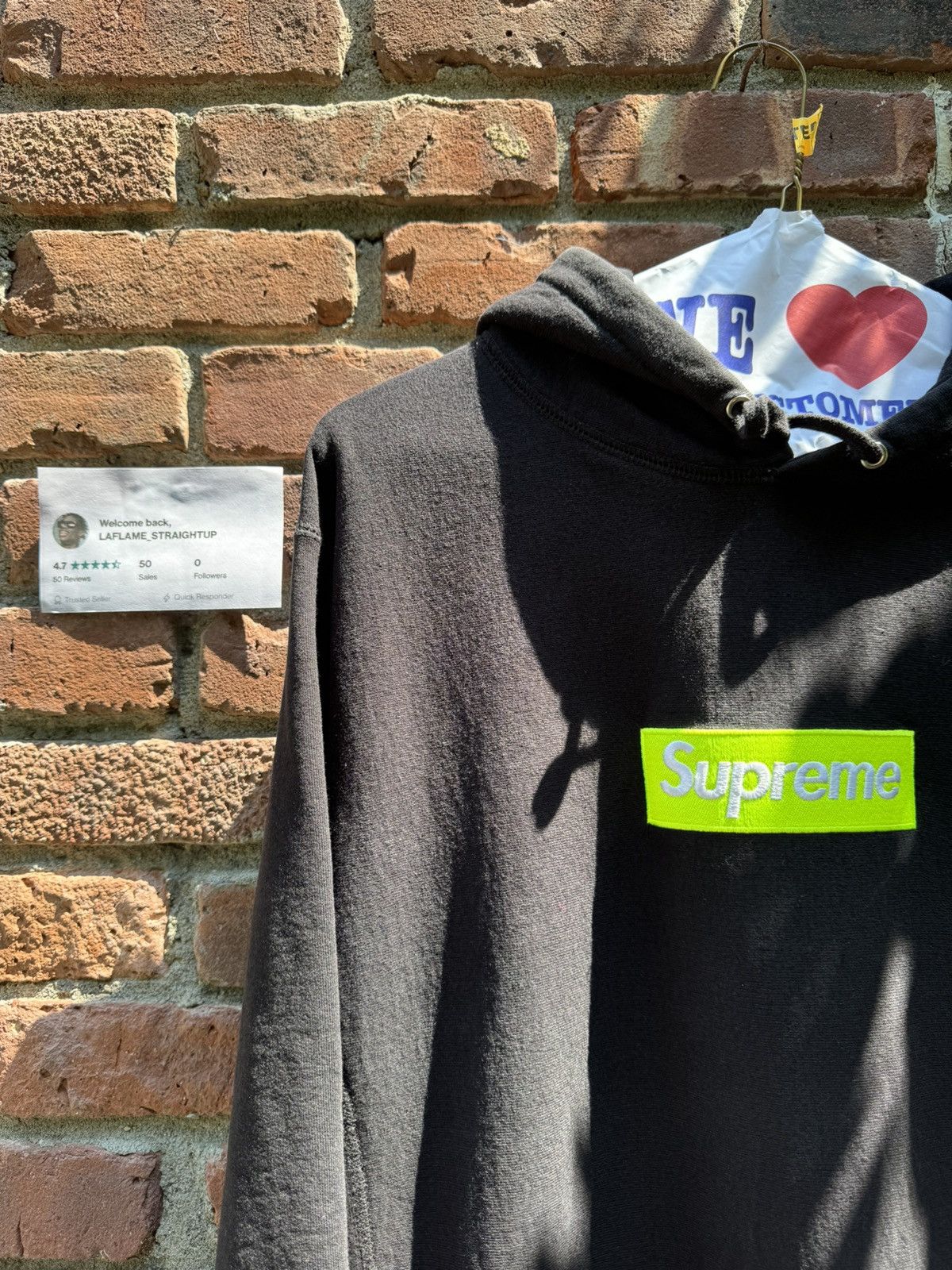 Supreme Supreme Yellow Box Logo Hoodie Size US L / EU 52-54 / 3 - 2 Thumbnail