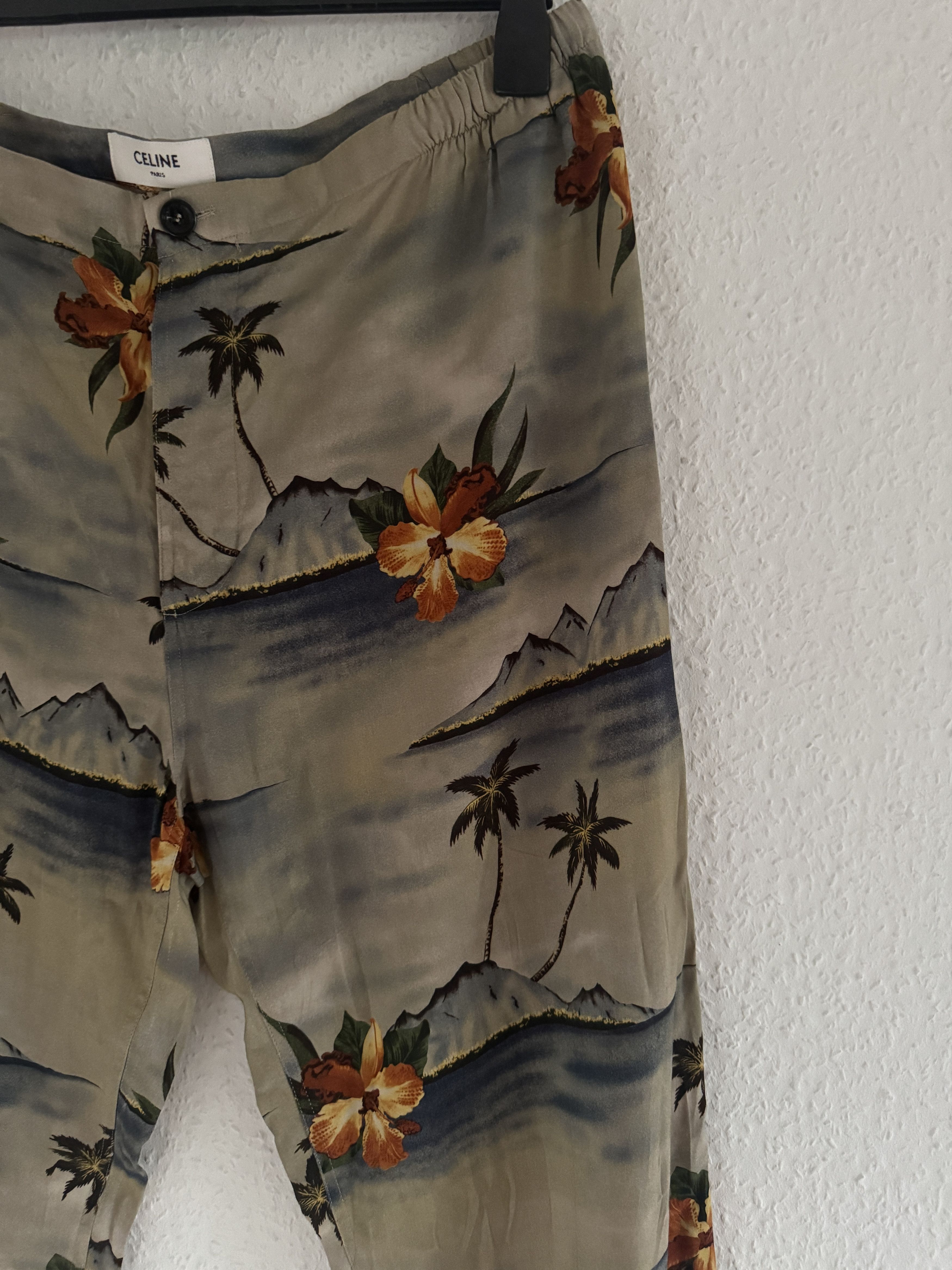 Celine Palm Tree Hawaiian Print Pants Size US 34 / EU 50 - 5 Thumbnail