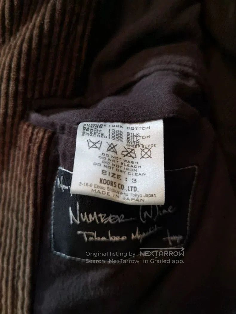 Number (N)ine NUMBER NINE Corduroy Long Coat. Size US L / EU 52-54 / 3 - 6 Thumbnail