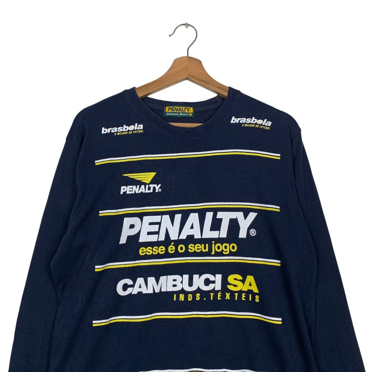 Penalty Vintage PENALTY Brazil Big Logo Long Sleeve Tees #2848-C128 Size US L / EU 52-54 / 3 - 2 Thumbnail