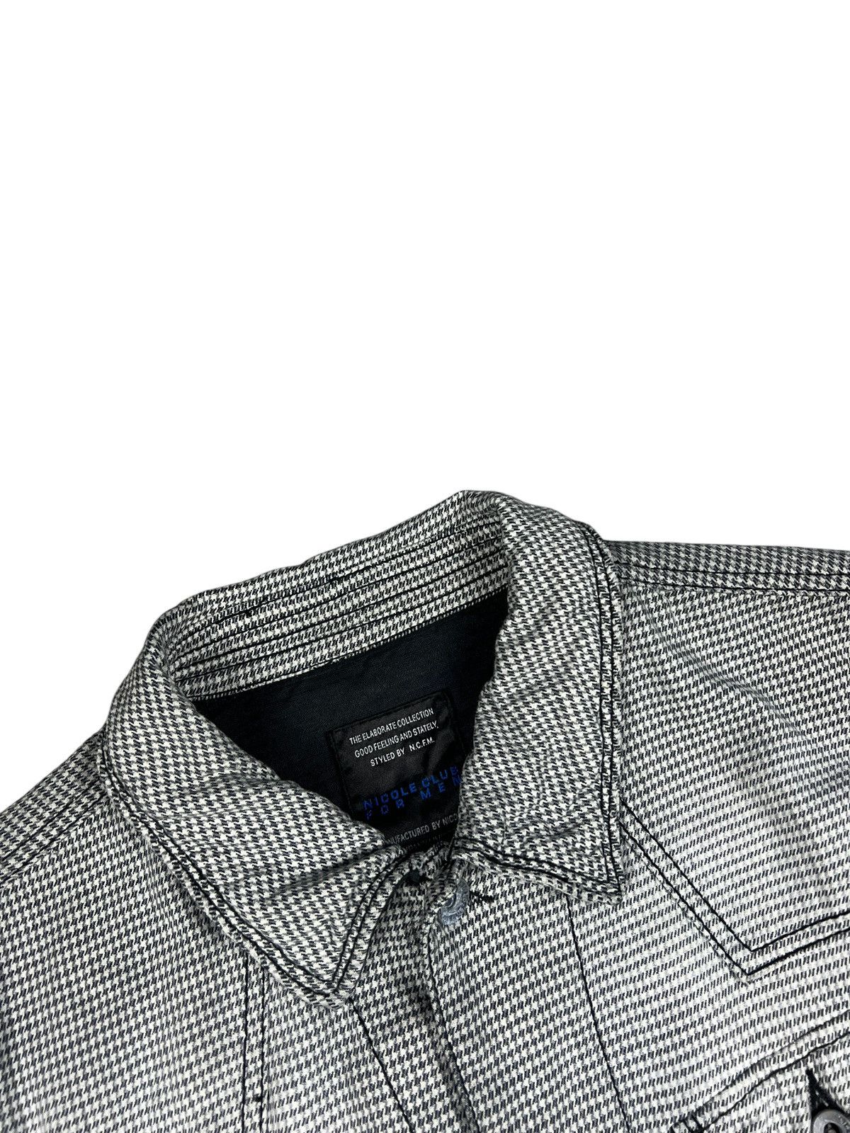 Japanese Brand × Nicole Club Nicole Club For Men Houndstooth Trucker Jacket Size US M / EU 48-50 / 2 - 4 Thumbnail