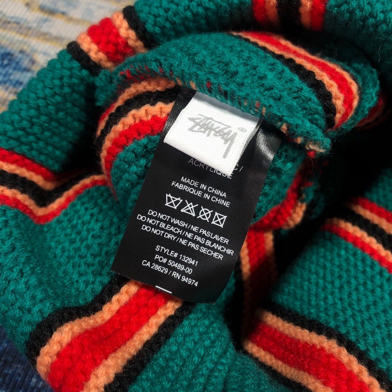 Stussy × Vintage Stussy Vertical Stripe Cuff Beanie Size ONE SIZE - 4 Thumbnail