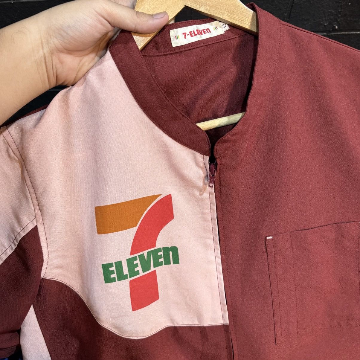 Japanese Brand × Vintage Vintage 90s 7 ELEVEN Shirt Zipper Uniform Workshirt | . Size US M / EU 48-50 / 2 - 3 Thumbnail
