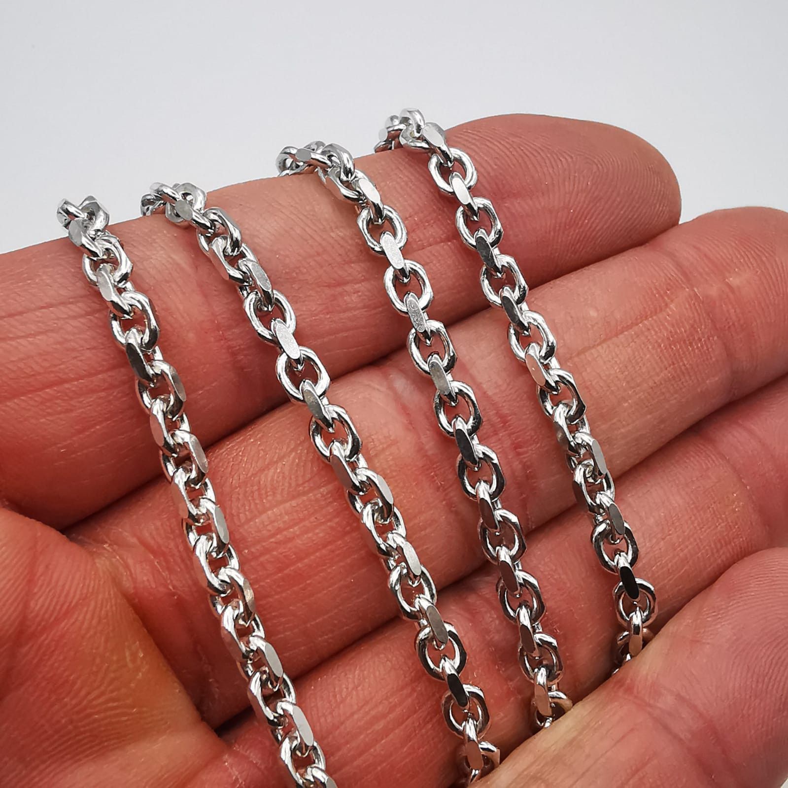 Sterling Silver Vintage Chain,925 Sterling Silver,Signed ,Handmade 26,45g Size ONE SIZE - 7 Thumbnail
