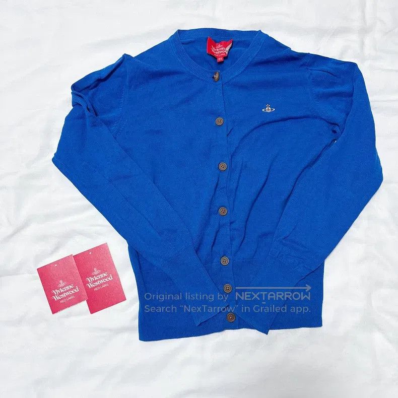 Vivienne Westwood Vivienne Westwood Classic Cardigan Jacket, Navy Blue Size L / US 10 / IT 46 - 1 Thumbnail