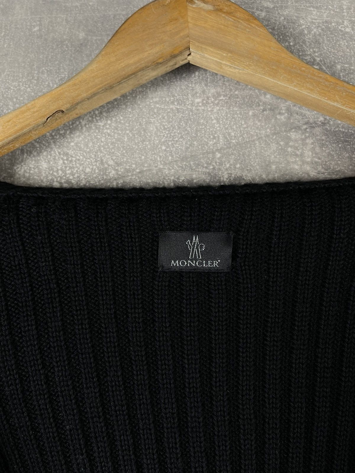 Moncler Moncler Rare 00s Wool Knit Jacket Pony Hair Panel Black Tag Size M / US 6-8 / IT 42-44 - 11 Thumbnail