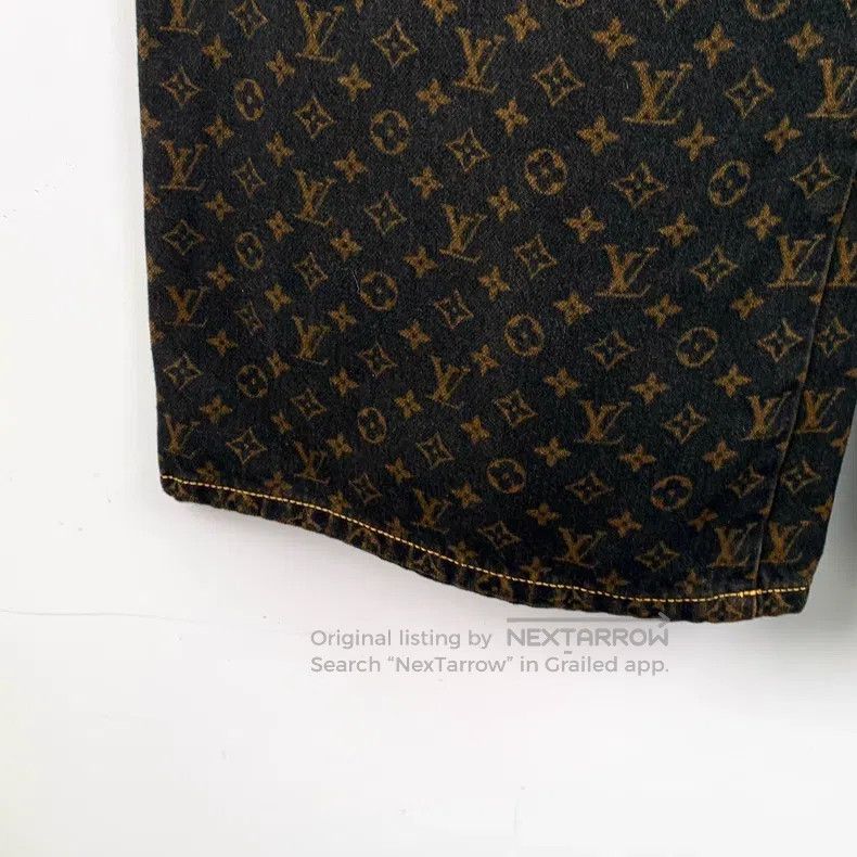 Louis Vuitton Louis Vuitton 25 color-block logo full-print cotton casual Size US 34 / EU 50 - 4 Thumbnail