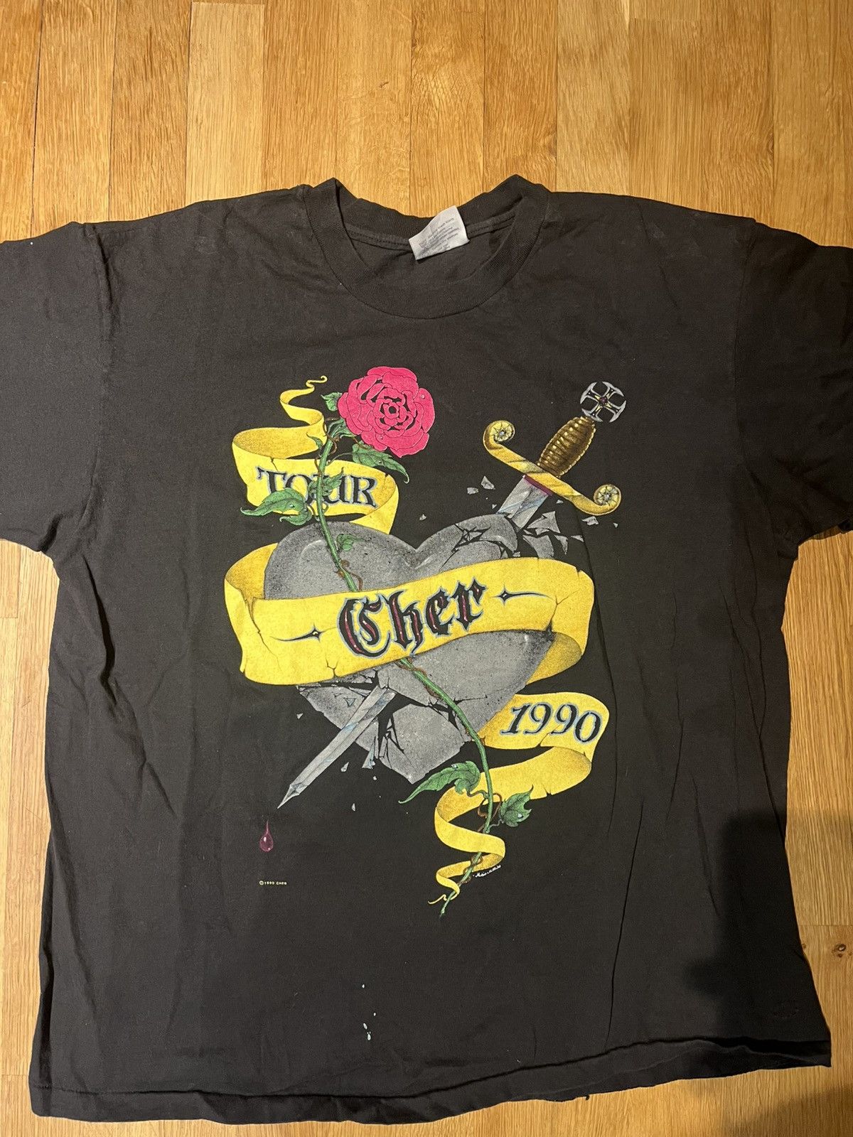 Hanes Vintage Cher Heart of Stone Concert 1990Tour Band T-shirt XL Size US XL / EU 56 / 4 - 1 Thumbnail