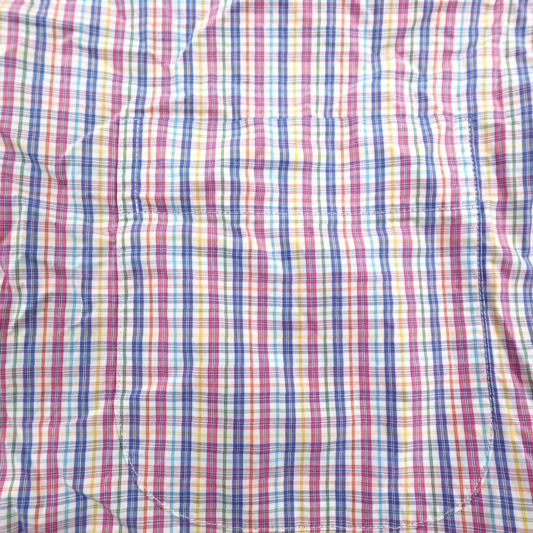 Peter Millar Peter Millar Shirt Mens Medium Blue White Pink Plaid Button Up Short Sleeve NEW Size US M / EU 48-50 / 2 - 5 Thumbnail