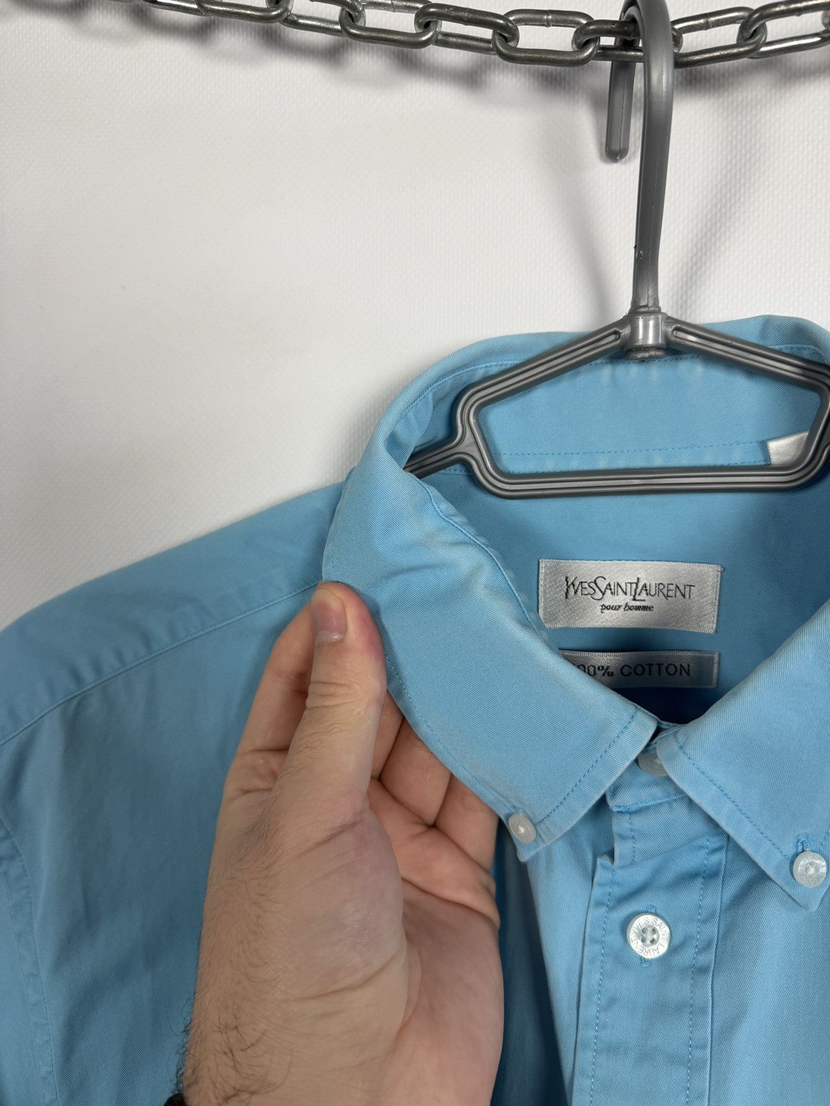 Yves Saint Laurent Vintage Yves Saint Laurent Vintage Short Sleeve Shirt Size L Size US L / EU 52-54 / 3 - 15 Thumbnail