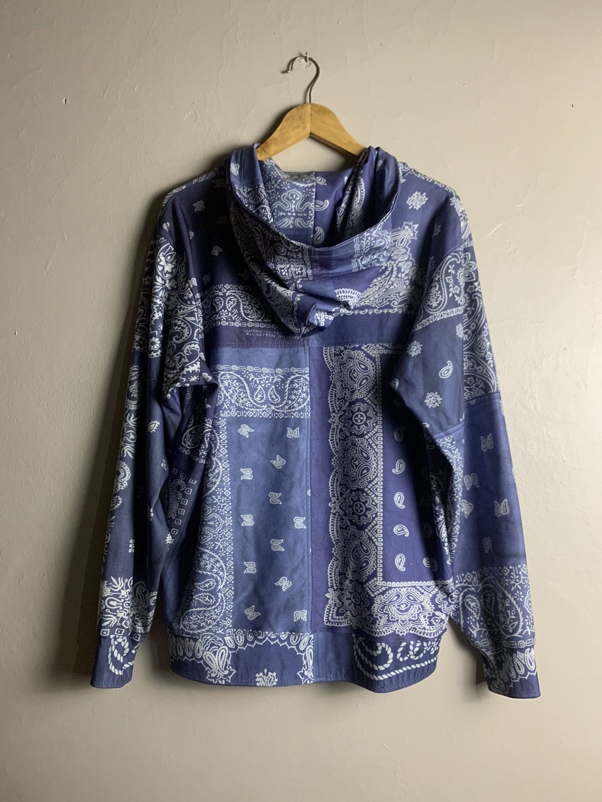 image of Le Grande Bleu L G B x Talking About The Abstraction Tata Aw19 Paisley Hoodie, Men's (Size Large)