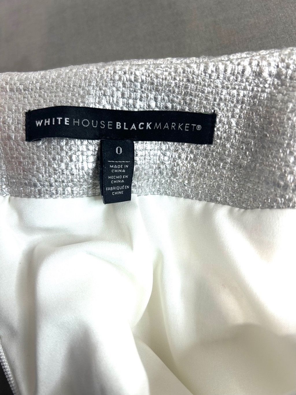 White House Black Market Women's White House Black Market silver Skirt, Size xs Size 25" / US 0 / IT 36 - 8 Thumbnail