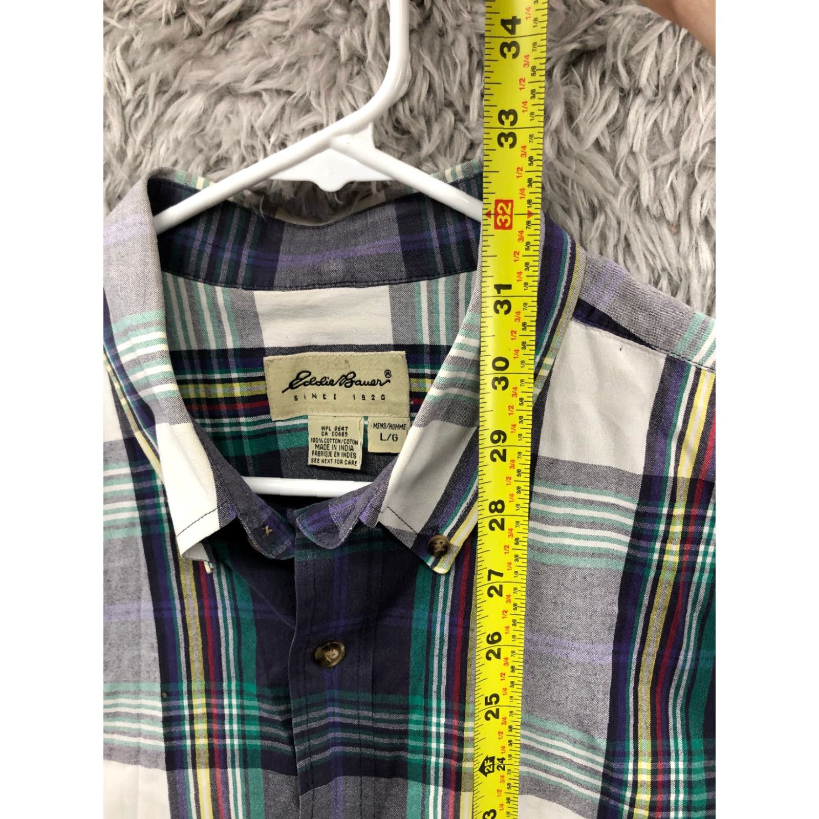 Eddie Bauer Eddie Bauer Shirt L Mens Short Sleeve Button-Down Collar Multicolor Size US L / EU 52-54 / 3 - 4 Thumbnail