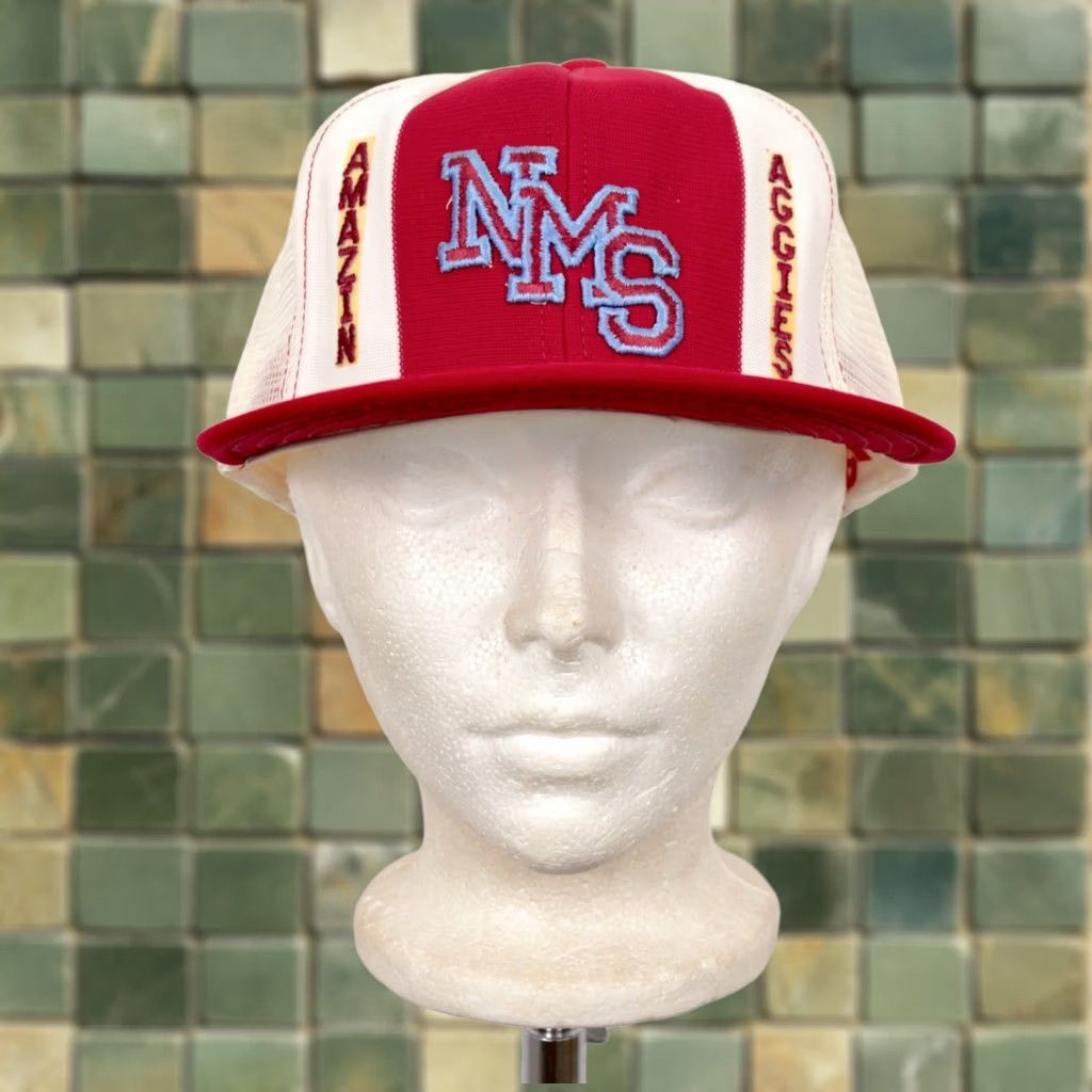 Vintage Vtg 80s Cap - Adjustable Mesh Snapback Hat - Red (80s) - AJD Size ONE SIZE - 1 Thumbnail
