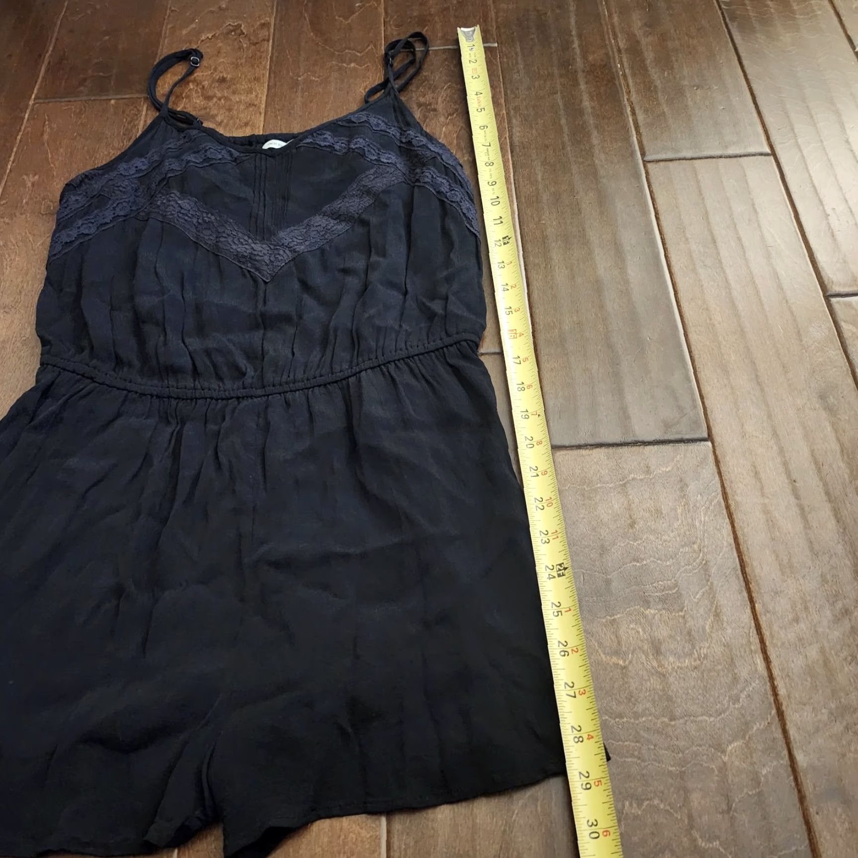 Vintage Kimchi Blue Romper Womens Large Black Lace Trim Sleeveless Elastic Waist Romper Beach Summer 2010s Womens Size 36" / US 14 / IT 50 - 7 Thumbnail