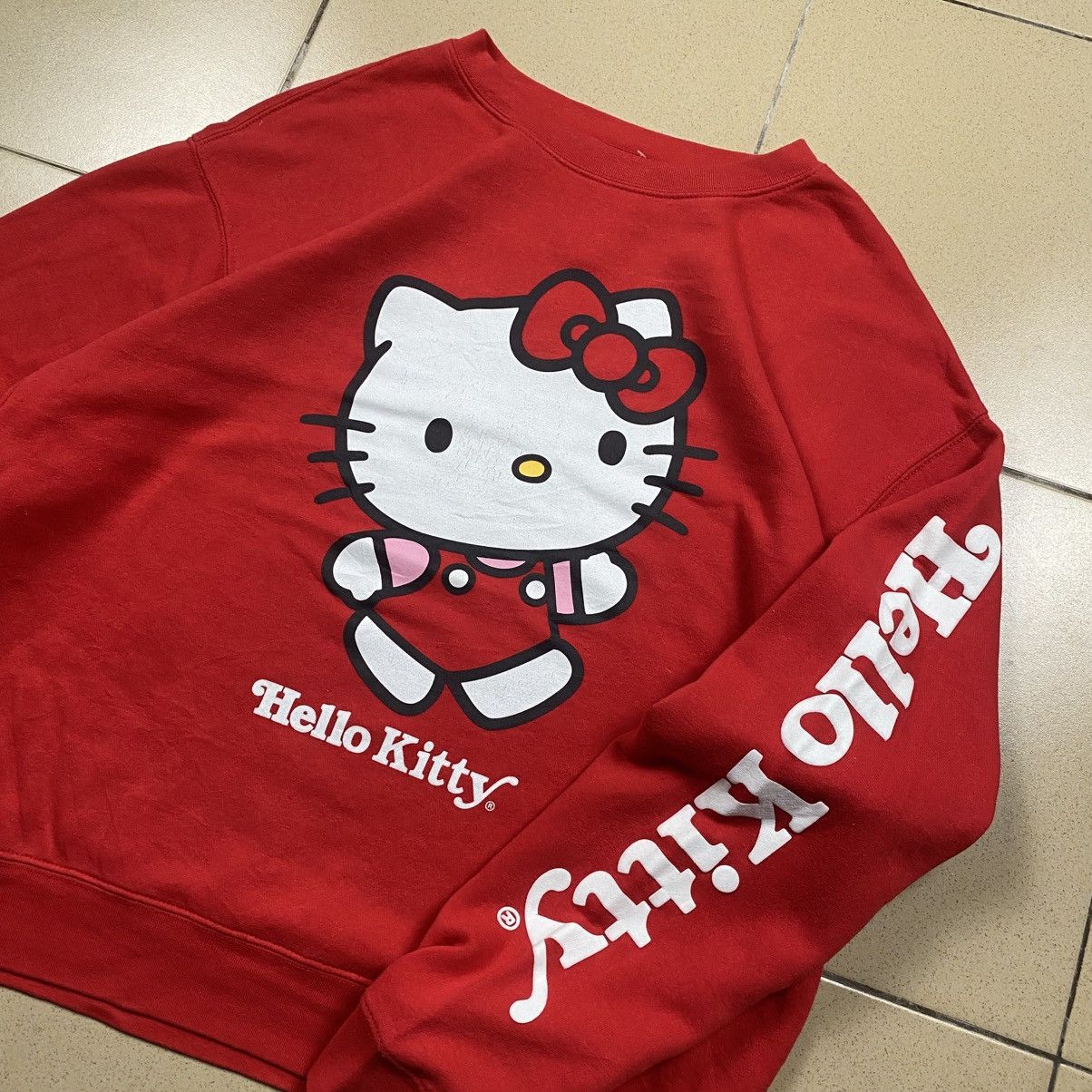 Japanese Brand Hello Kitty by Sanrio Iconic Cartoon Boxy Crewneck Size S / US 4 / IT 40 - 3 Thumbnail
