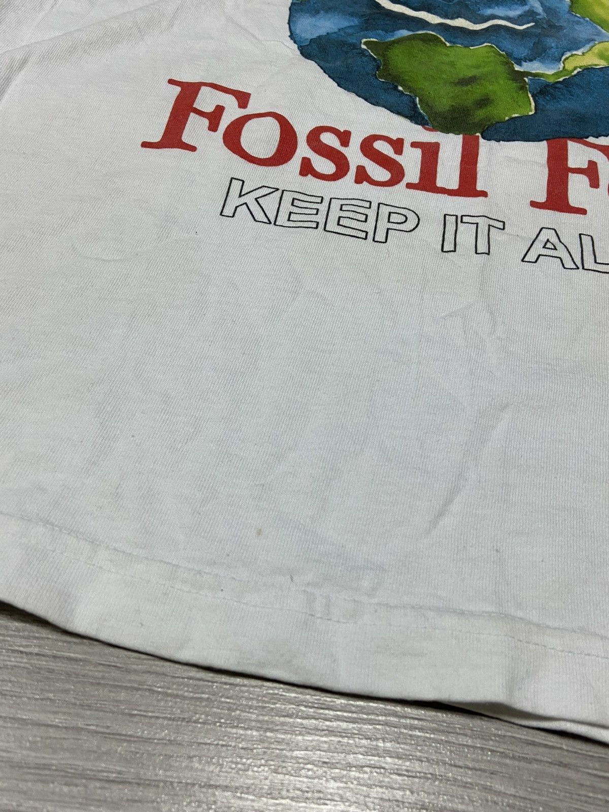 Online Ceramics White Online Ceramics Don’t Be A Fossil Fool T Shirt Size US M / EU 48-50 / 2 - 8 Thumbnail