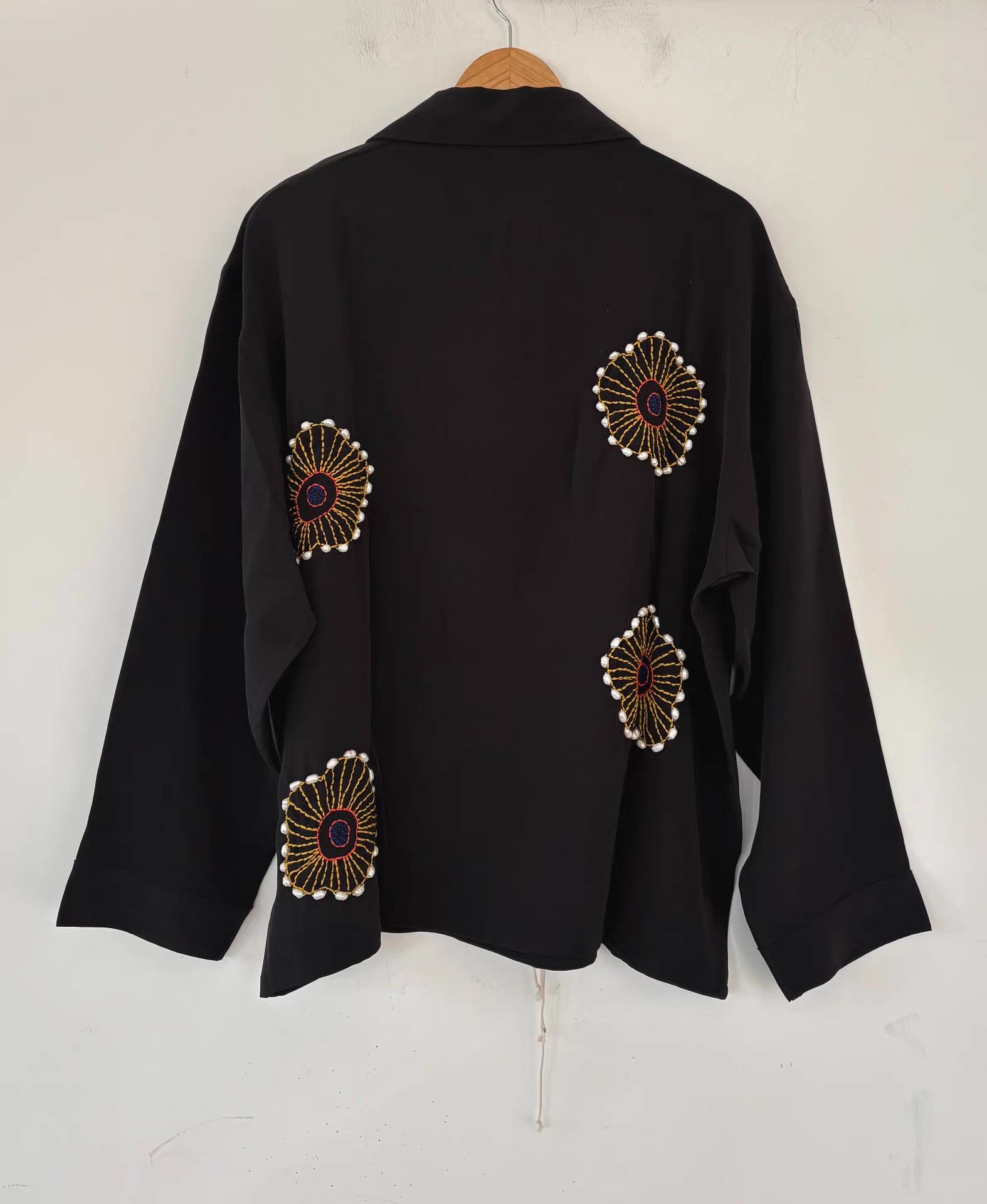 Glass Cypress Glass Cypress Men's Silk Embroidered Shirt Ｑ21 Size US S / EU 44-46 / 1 - 2 Thumbnail