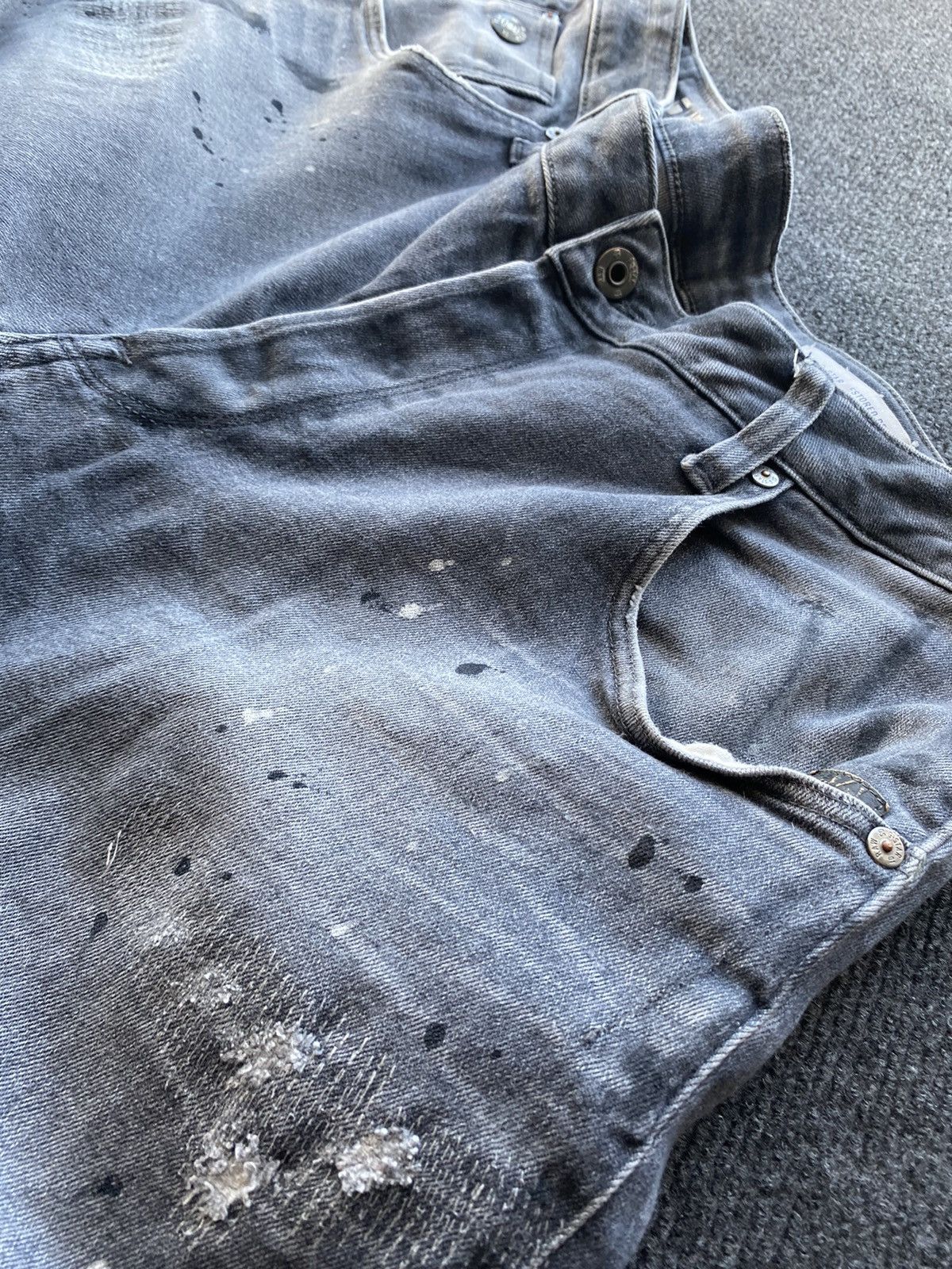 G-Star 🔥Opium Punk G Star arc 3d slim gray distressed jeans men 33 Size US 33 - 13 Thumbnail