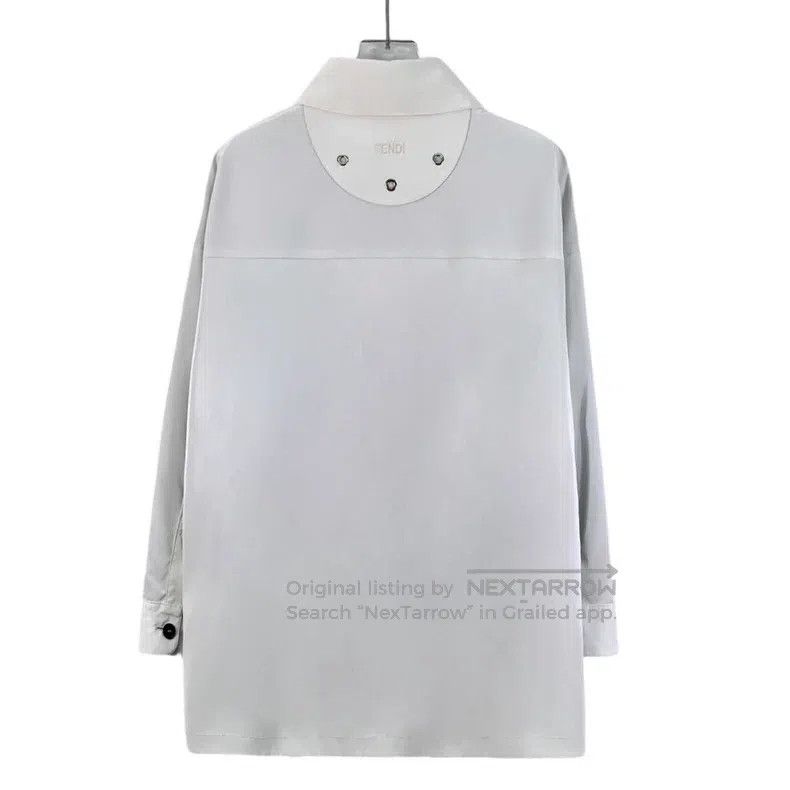 Fendi Fendi White lined logo full-print patent leather lapel sin Size XS / US 0-2 / IT 36-38 - 2 Thumbnail