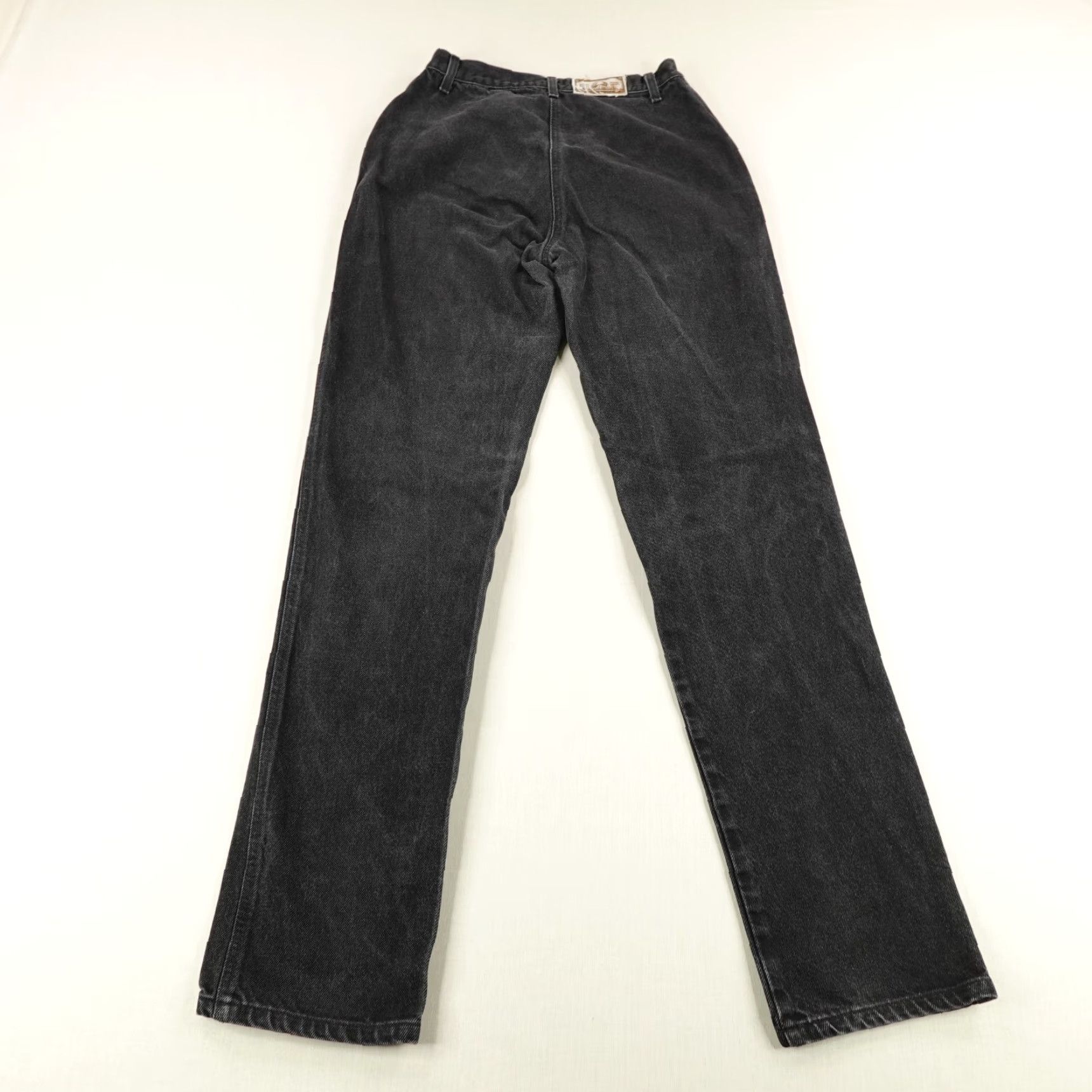 Vintage Rocky Mountain Jeans Black Denim High Rise Straight Leg Womens 32 Regular Size 24" / US 00 / IT 34 - 4 Thumbnail