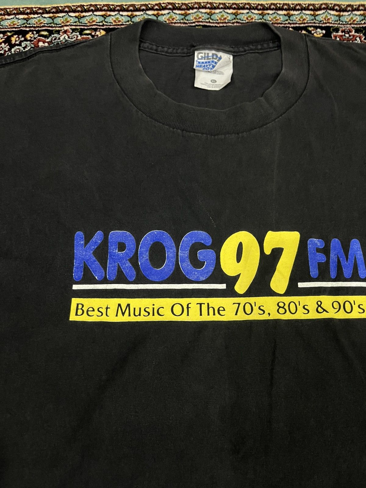 Rap Tees 🔥 TEUE VINTAGE ROCT TEE 90s KROG 97 FM BEST MUSIC Size US XL / EU 56 / 4 - 3 Thumbnail