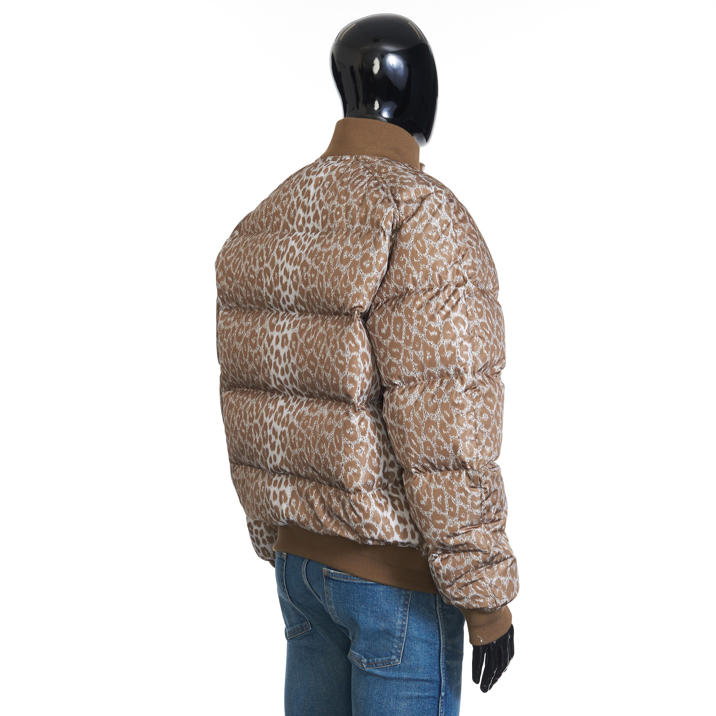 Dior Brown Goose Down Jacket In Leopard Print Technical Polyamide Size US M / EU 48-50 / 2 - 6 Thumbnail