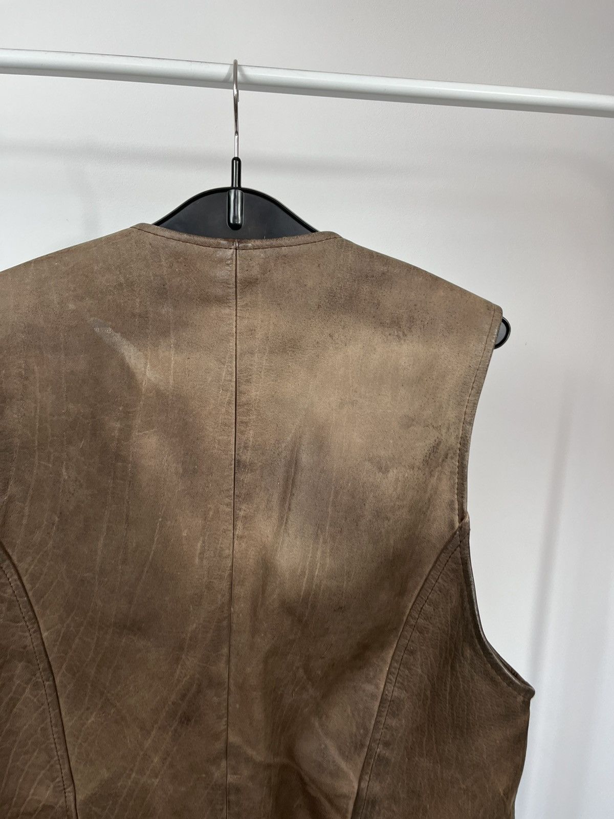 Leather Vintage Distressed Leather Vest Brown Biker Western 48 Size US M / EU 48-50 / 2 - 14 Thumbnail