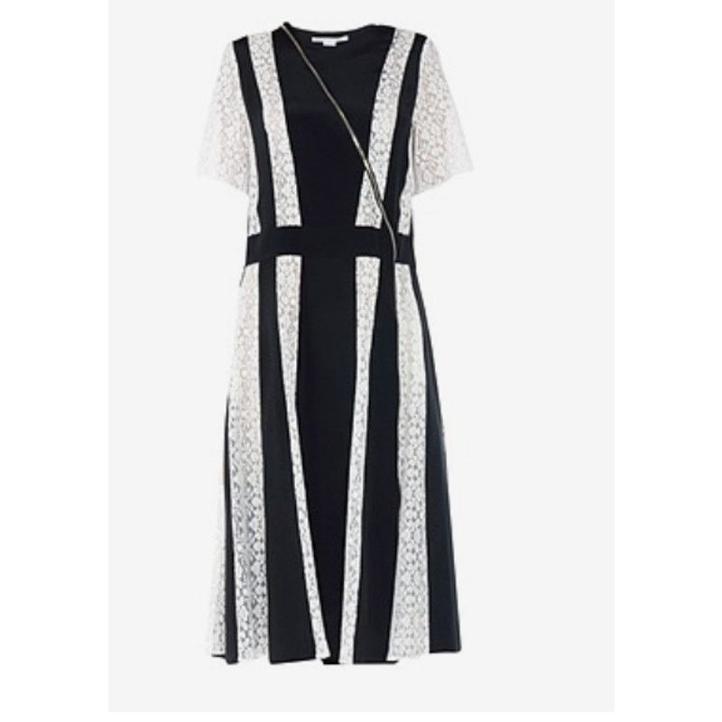 Stella McCartney Stella McCartney dress with Lace panels black and white Size M / US 6-8 / IT 42-44 - 1 Thumbnail