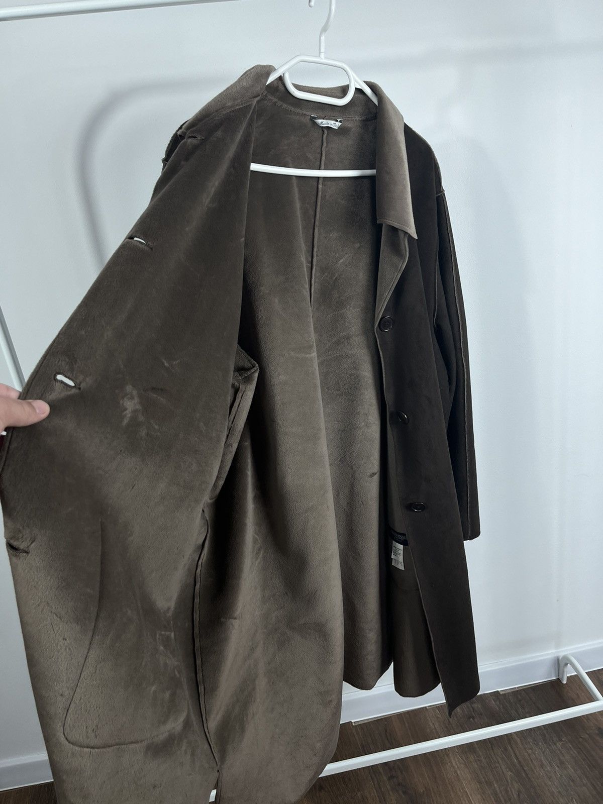 Other Vintage Marina Rinaldo Suede Trench Jacket Size XXL / US 16-18 / IT 52-54 - 7 Thumbnail
