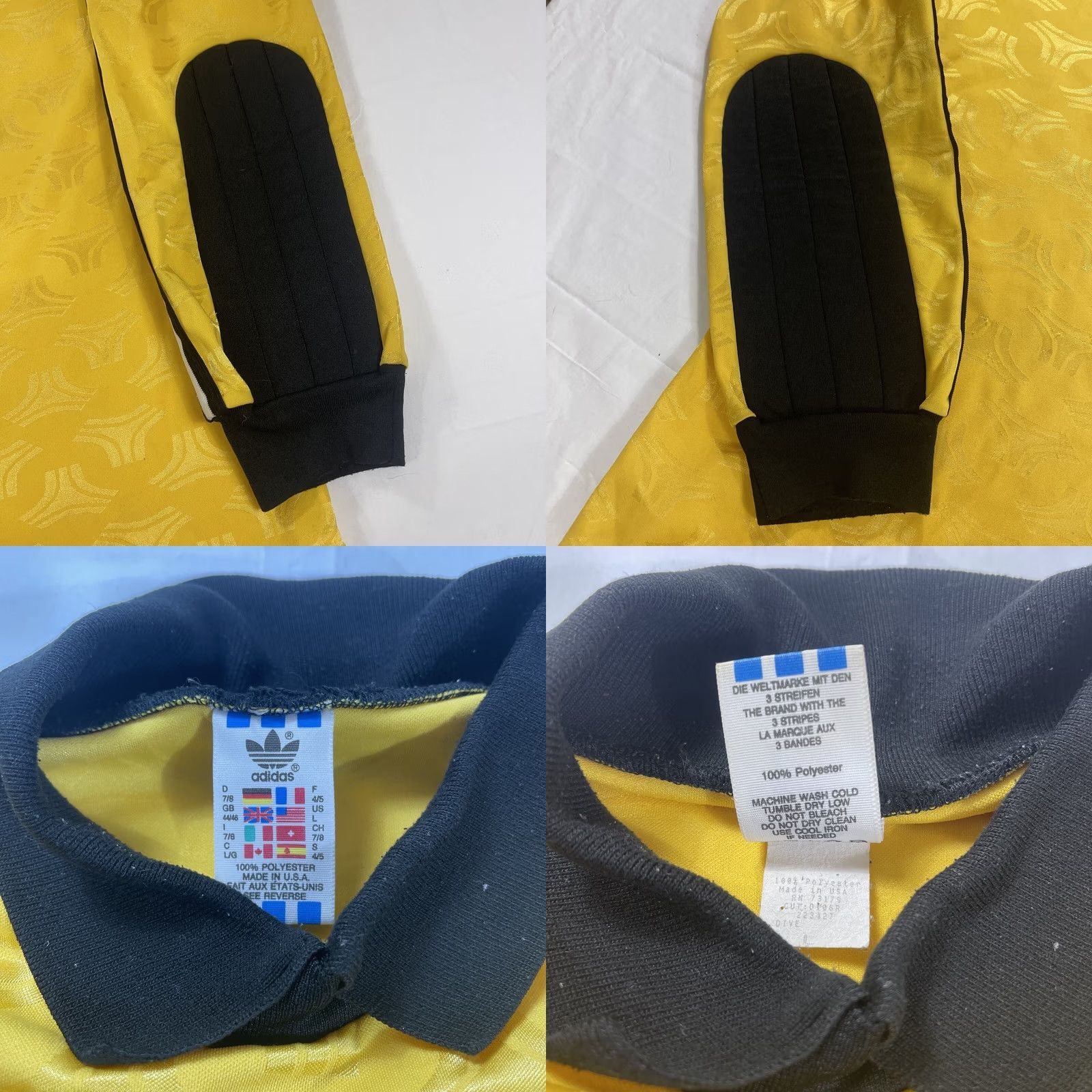 Adidas VINTAGE adidas L Goalie Jersey Polo Long Sleeve Striped 3 Stripes Logo USA Yellow Shirt Mens Soccer Polo Size US L / EU 52-54 / 3 - 9 Thumbnail