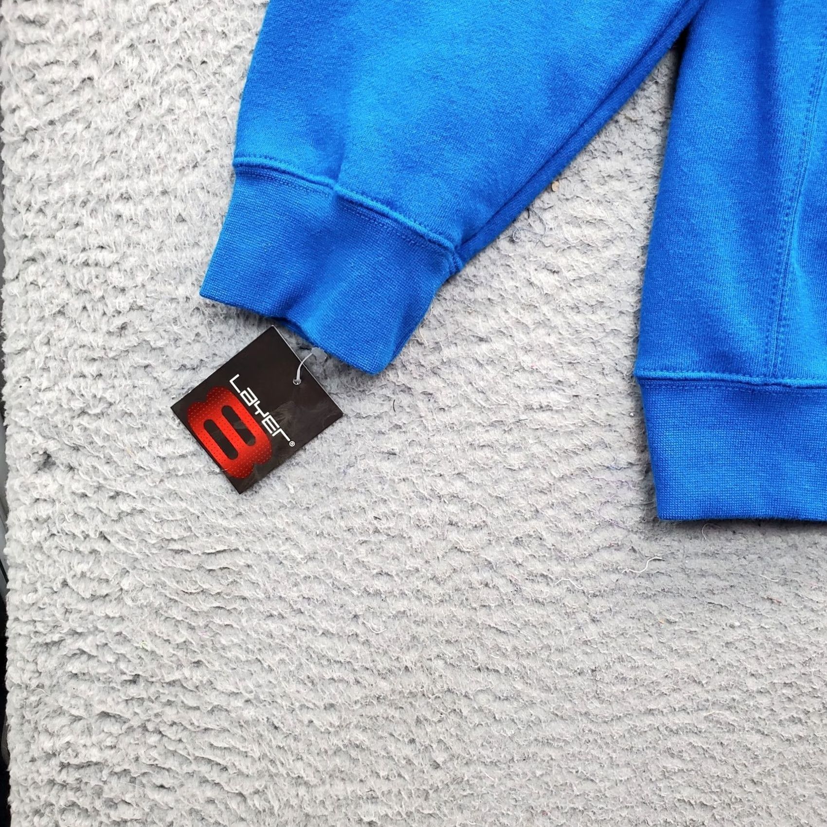 Layer 8 Layer 8 Hoodie Mens M Blue Quick Dry Pouch Pocket Long Sleeve Drawstring Zipper Size US M / EU 48-50 / 2 - 7 Thumbnail