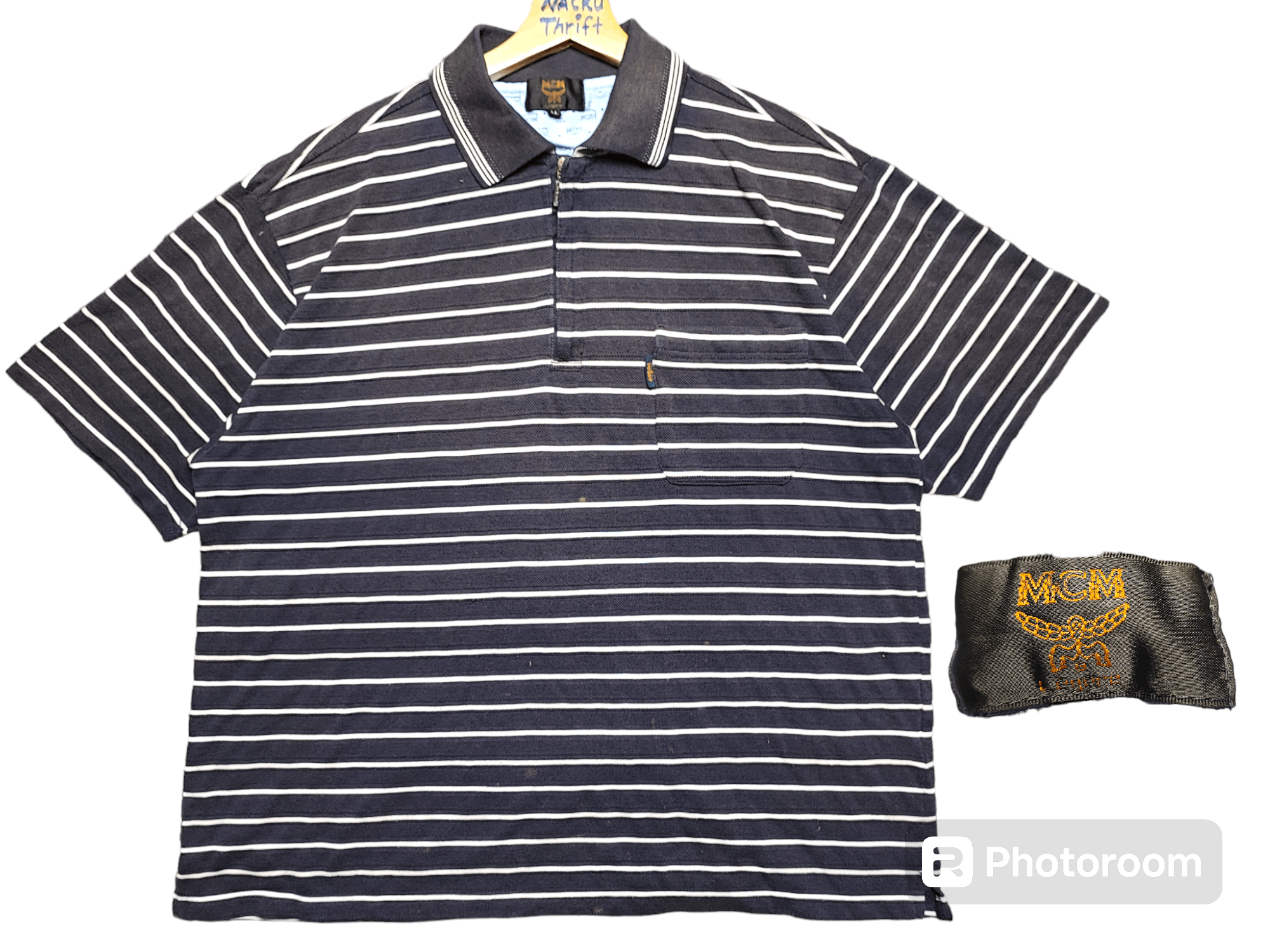 MCM Vintage 90s Pocket Polo Tshirt by MCM Size US L / EU 52-54 / 3 - 1 Thumbnail