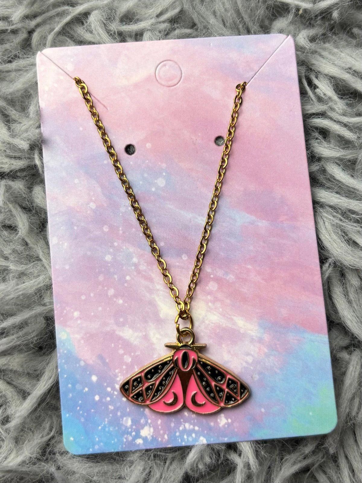 Handmade Butterfly necklace black and pink Size ONE SIZE - 1 Preview