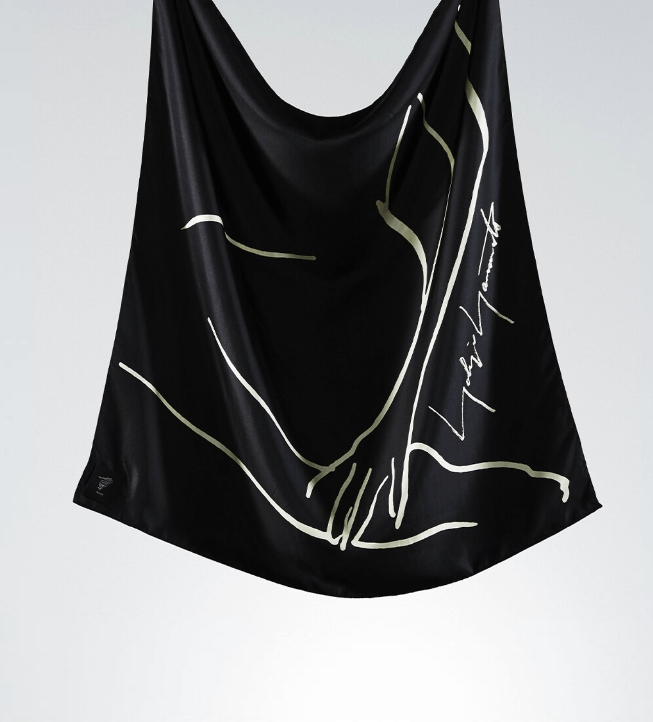Yohji Yamamoto Discord Yohji Yamamoto - Print Silk Scarf black scarves Size ONE SIZE - 1 Thumbnail
