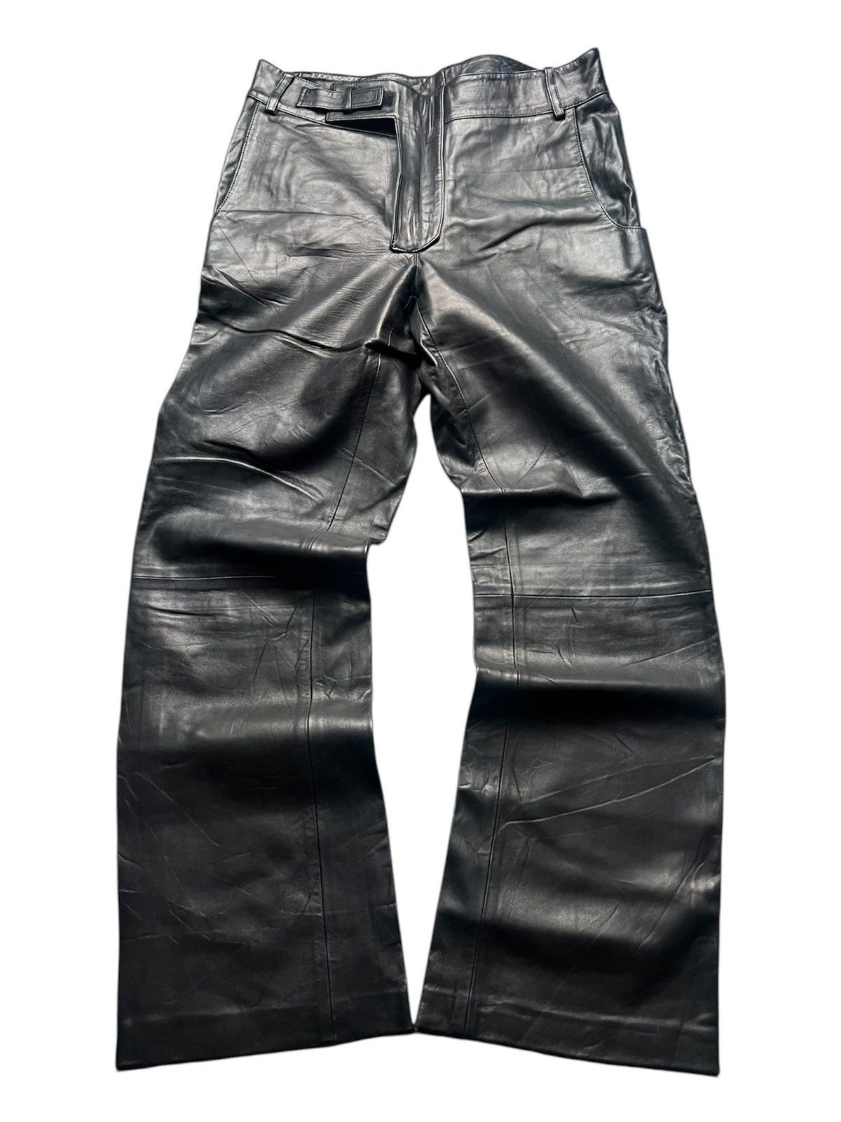 Burberry Burberry Boot Cut Black Leather Pants Size US 30 / EU 46 - 1 Thumbnail