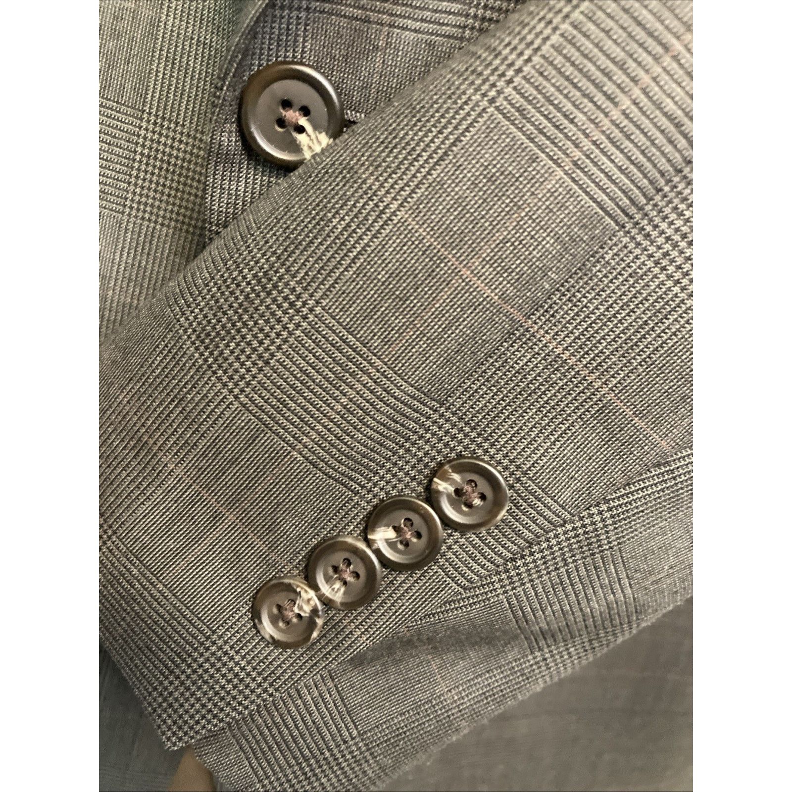 Chaps Ralph Lauren 46T Vtg Chaps Ralph Lauren Glen Check Wool Sport Coat Blazer Size 46L - 4 Thumbnail