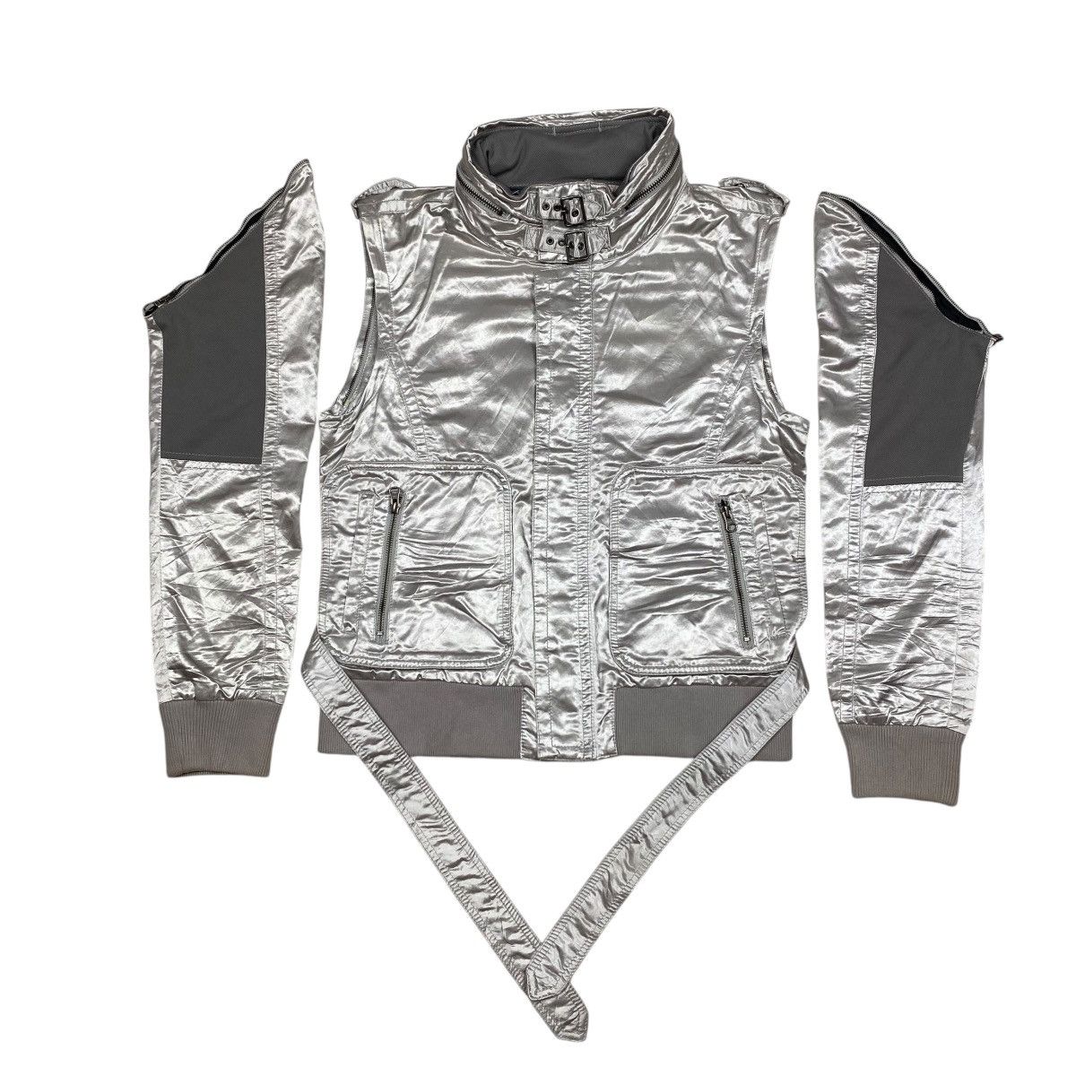 PPFM PPFM Detachable Bondage Cargo Jacket Silver Size US L / EU 52-54 / 3 - 5 Thumbnail