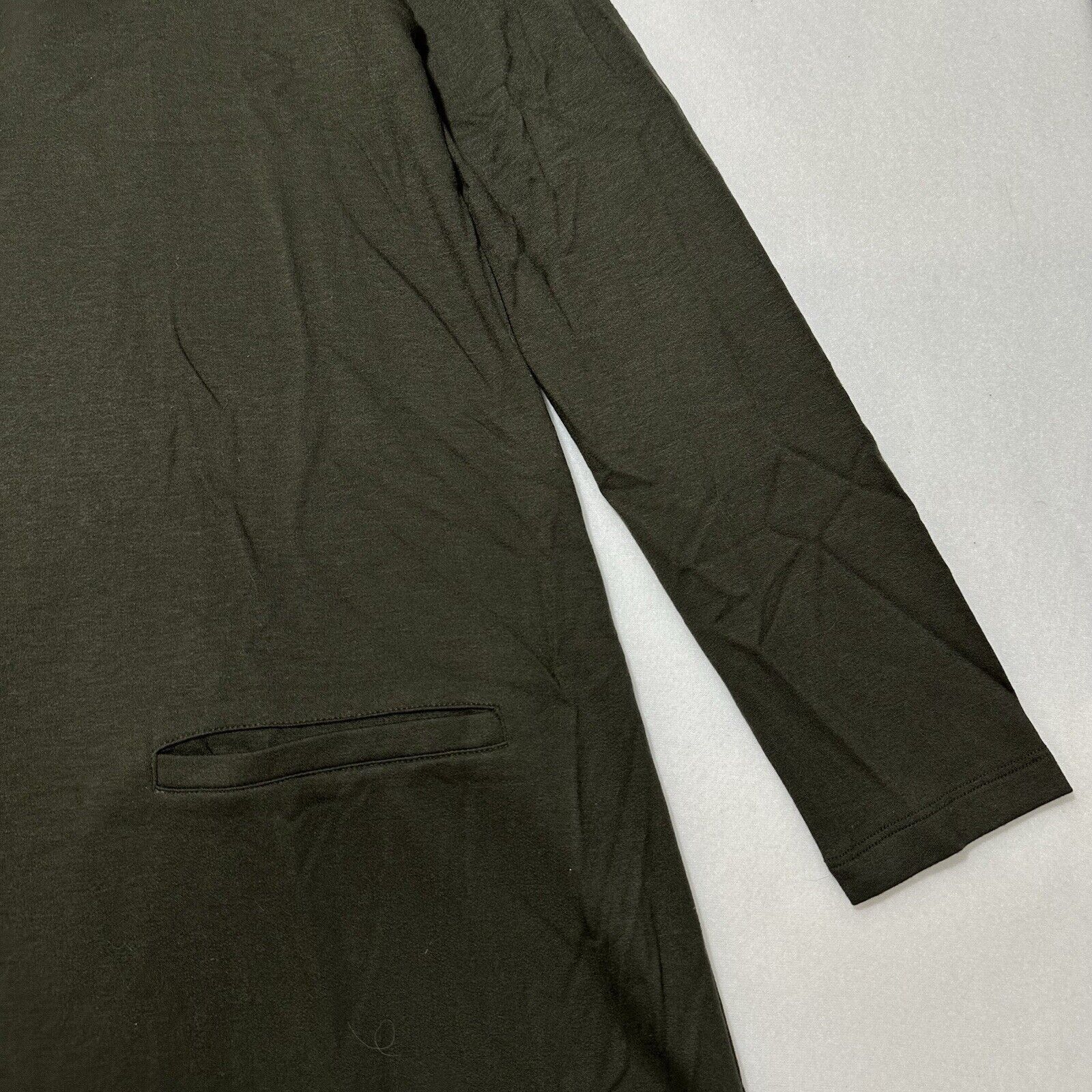 Eileen Fisher Eileen Fisher Medium Dark Green Round Neck Tunic Dress Size M / US 6-8 / IT 42-44 - 6 Thumbnail