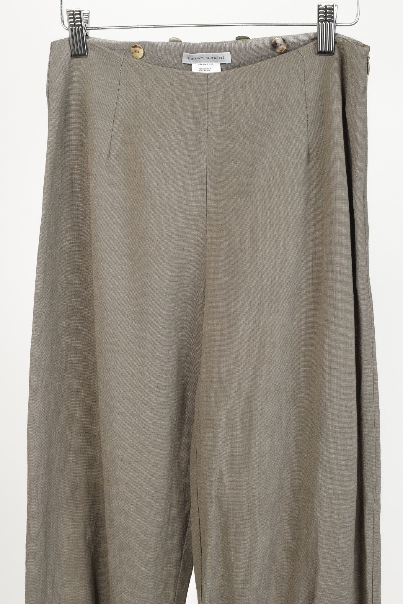 Sarah Pacini Sarah Pacini Shell Trimmed Khaki Jodhpurs Pants Size 26" / US 2 / IT 38 - 3 Thumbnail