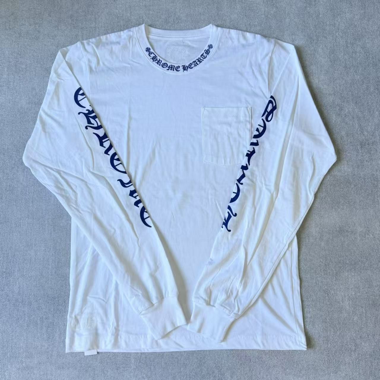 Chrome Hearts Chrome Hearts White blue neck print Long Sleeve Size US L / EU 52-54 / 3 - 1 Thumbnail